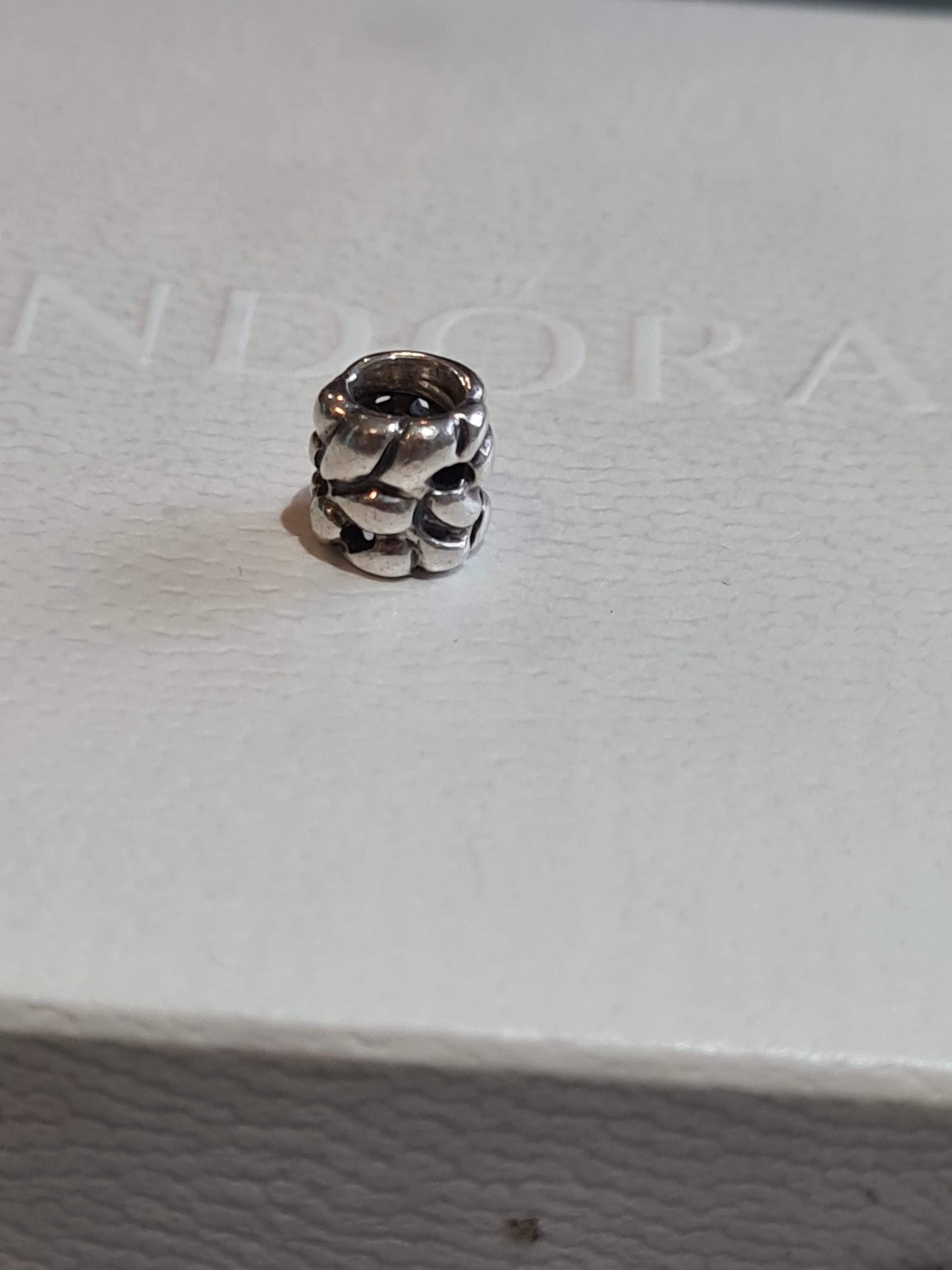 Genuine Pandora Woven Rope Charm With Small Holes Retired and Very Old