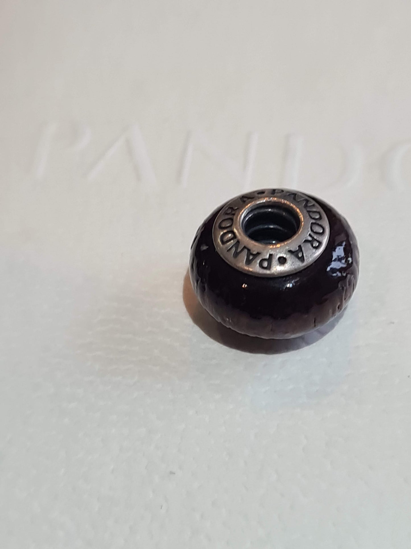 Genuine Pandora Dark Wood Murano Charm Rare