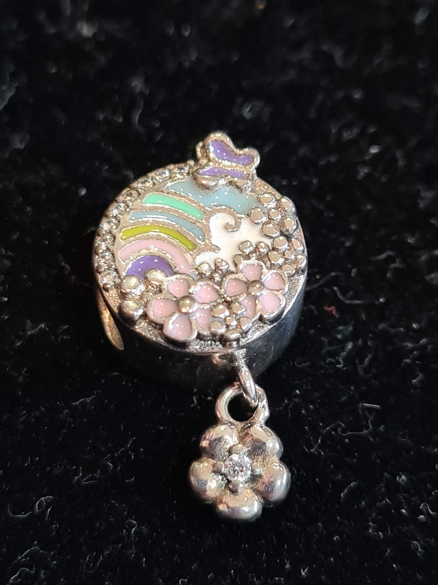 Genuine Pandora Rainbow 'Let Your Dreams Blossom' Dangle Charm