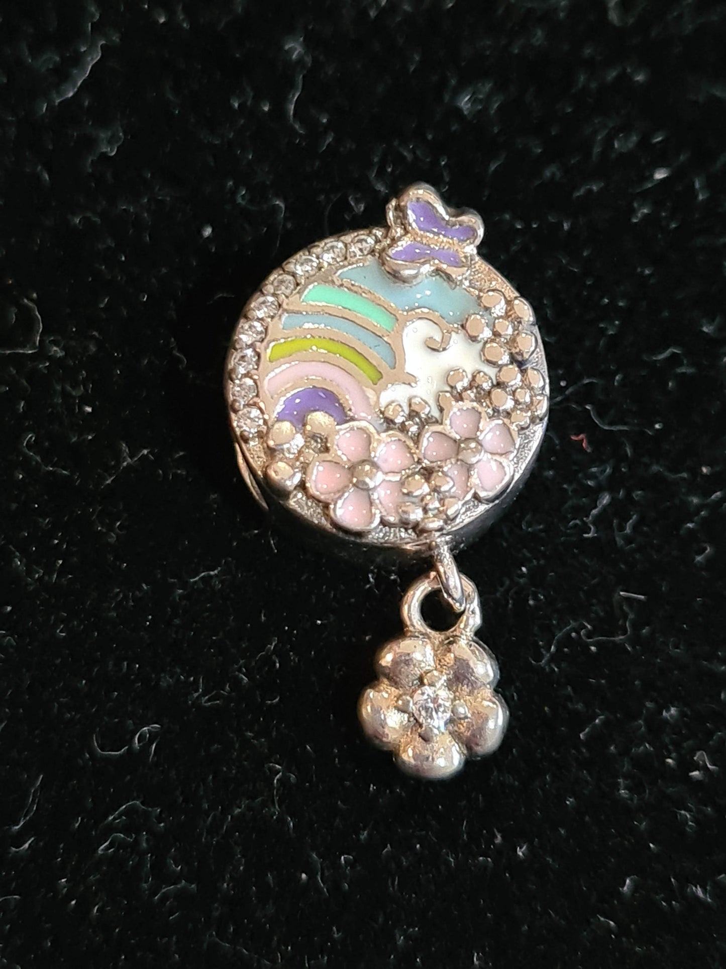 Genuine Pandora Rainbow 'Let Your Dreams Blossom' Dangle Charm