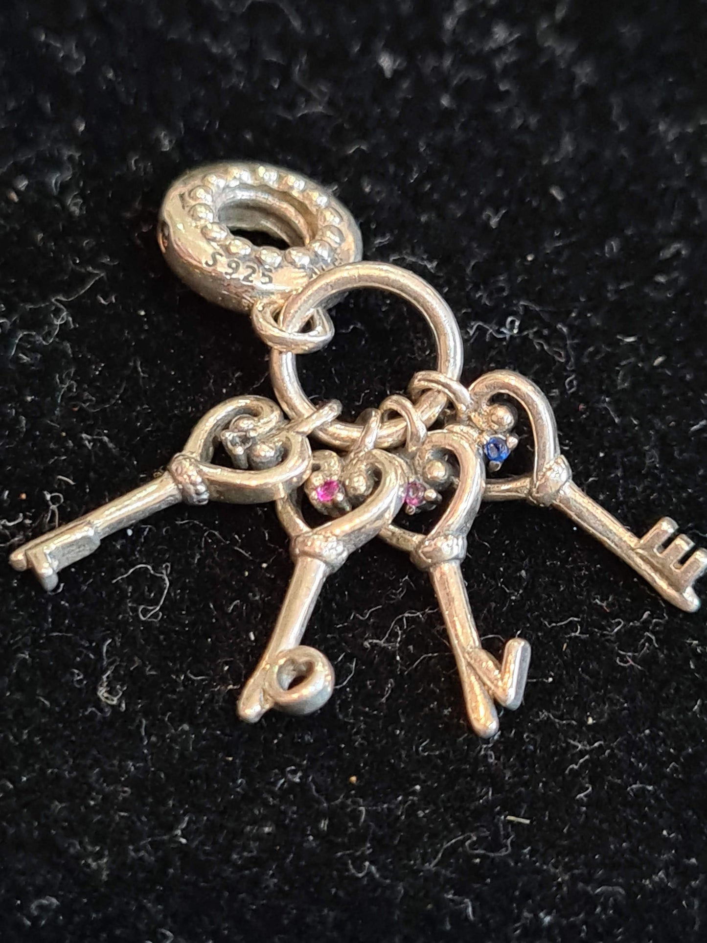 Genuine Pandora Dangle Love Keys With Small Stones