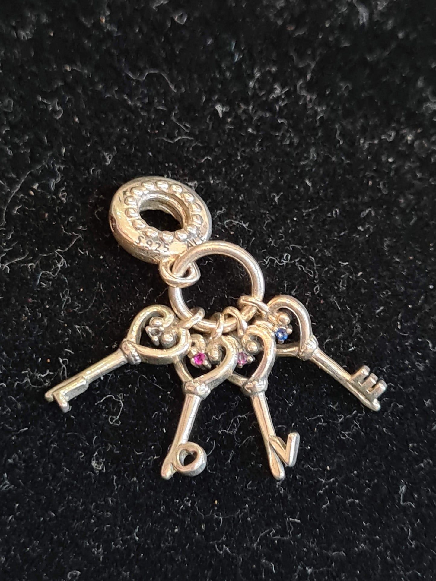 Genuine Pandora Dangle Love Keys With Small Stones