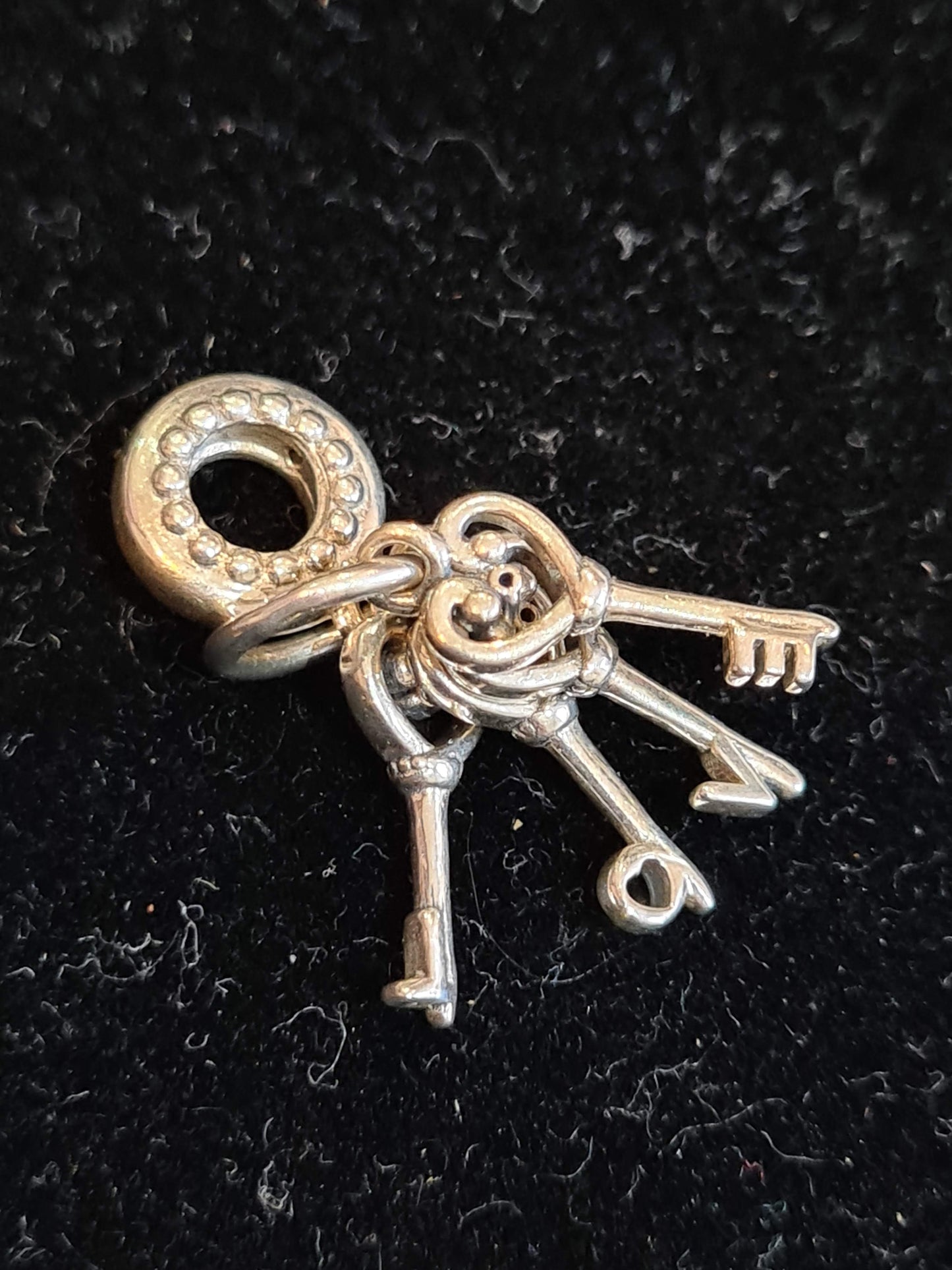 Genuine Pandora Dangle Love Keys With Small Stones