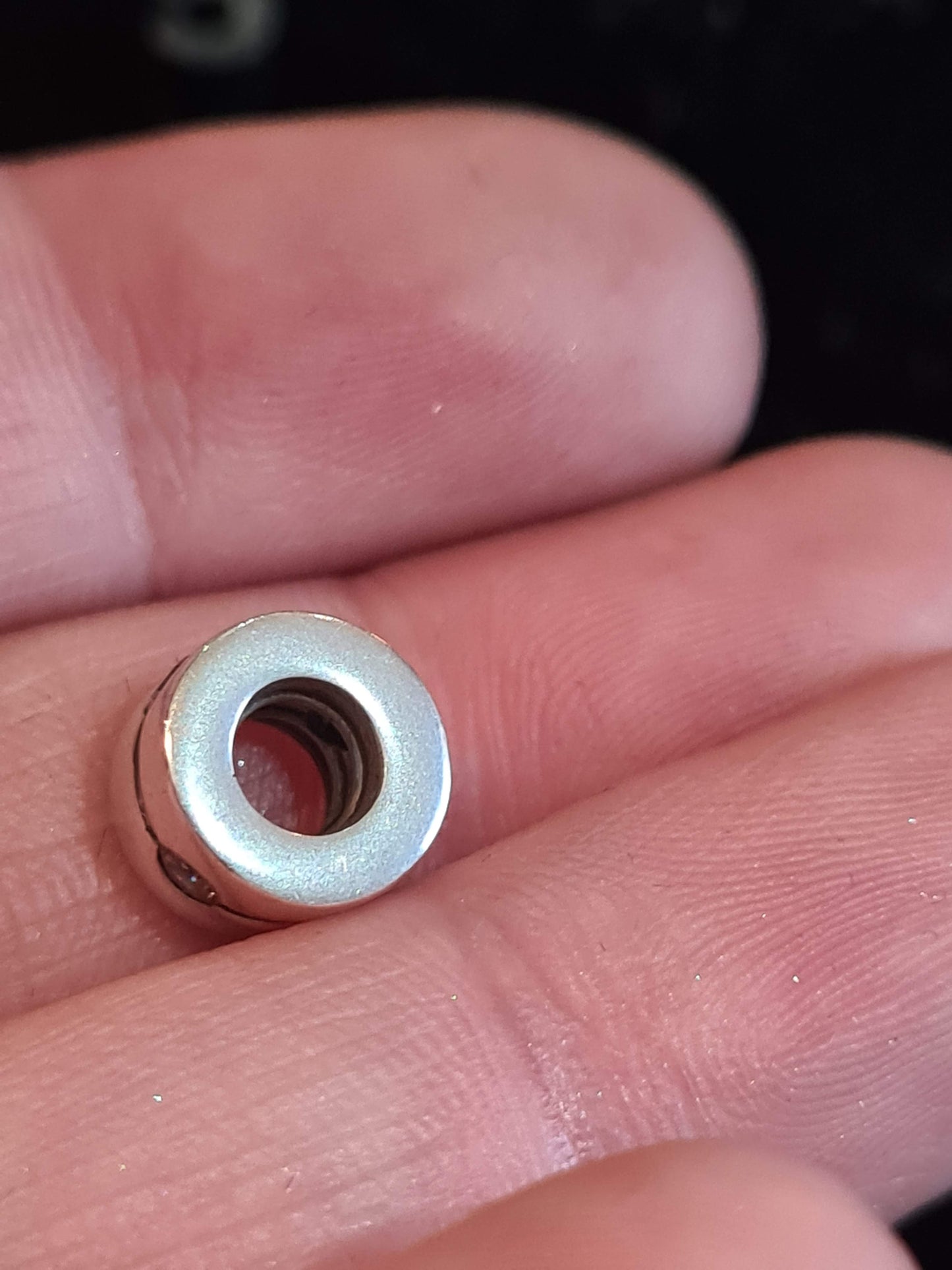 Genuine Pandora Pink/ Clear Cz Retired Charm
