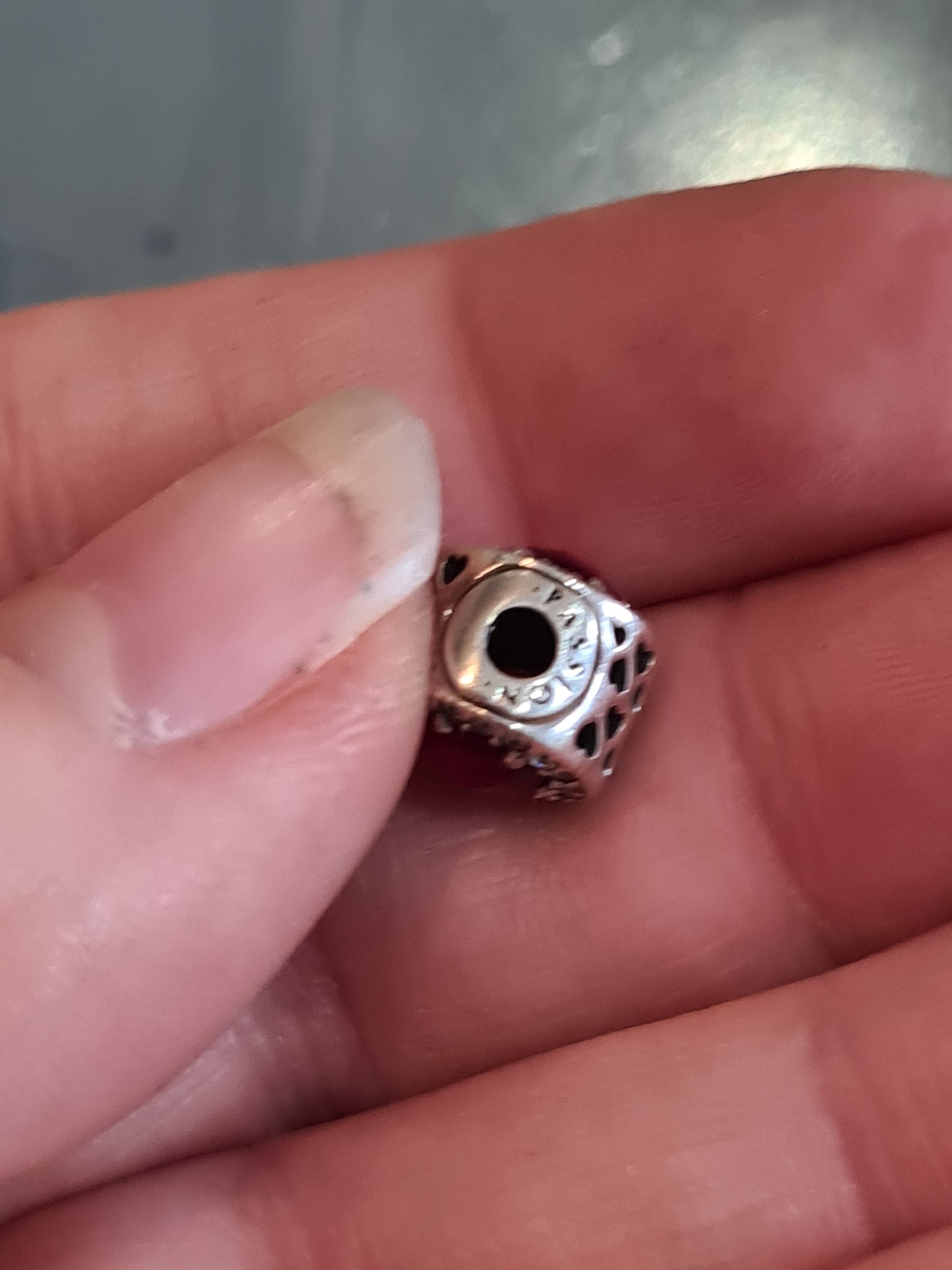 Genuine Pandora Essence Pave Passion Charm with Red Stone