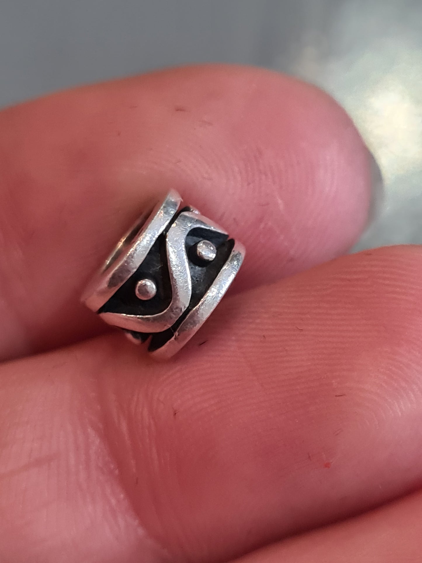 Genuine Pandora Tirbal Wave and Dot Small Charm