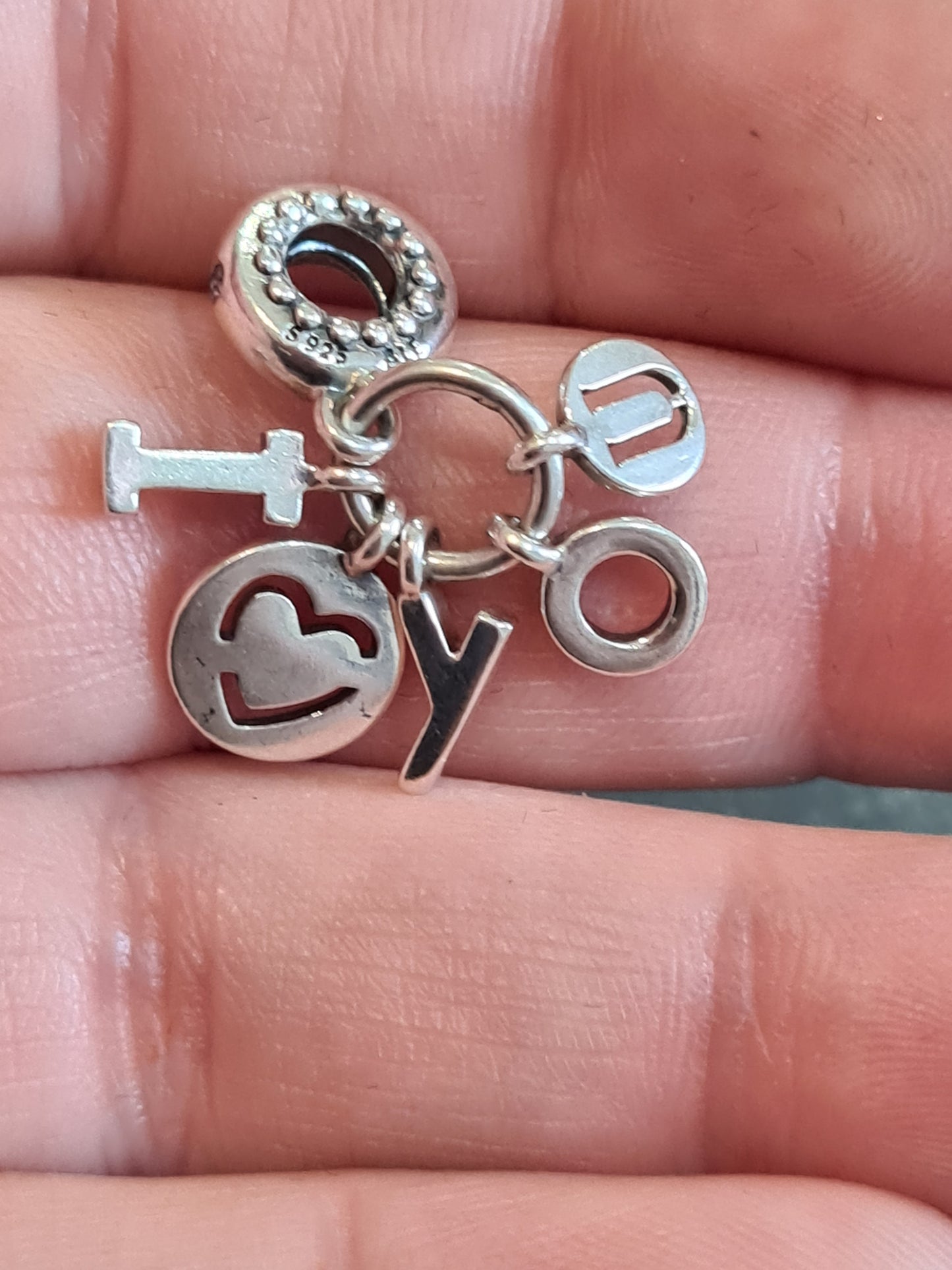 Genuine Pandora I Love You Dangle Charm