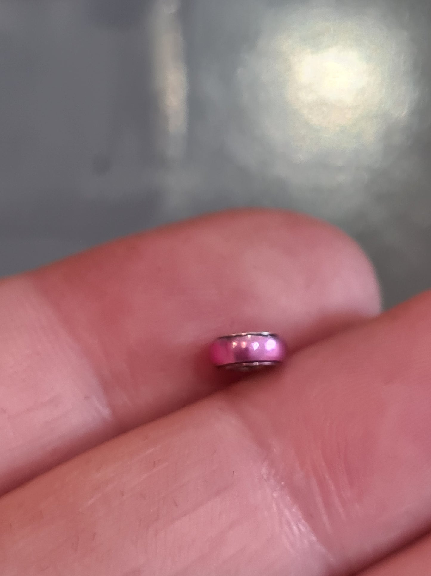 Genuine Pandora Tiny Pink Enamel Spacer for Pandora Me and Essence Bracelets