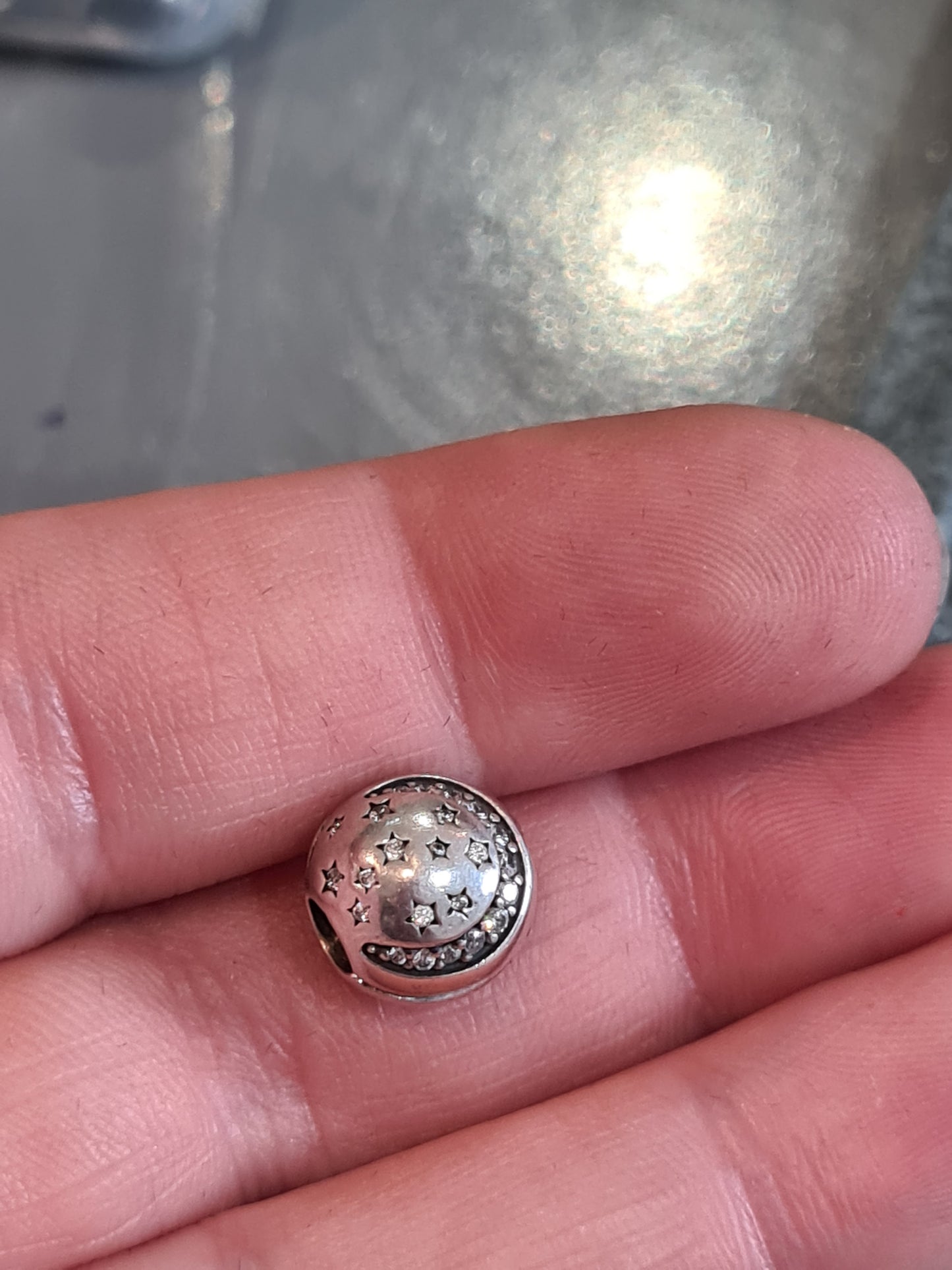 Genuine Pandora Pave Moon and Stars Clip Clips
