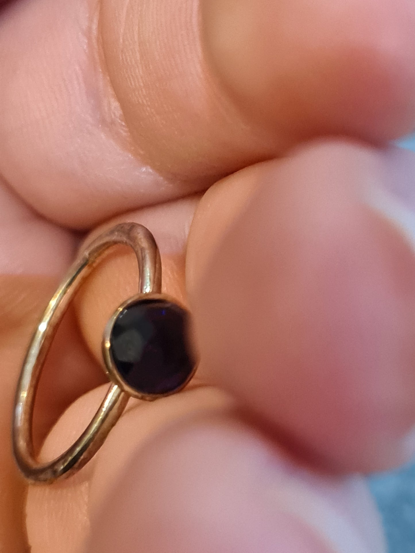 Genuine Pandora Dark Blue/ Light Blue September Birthstone Ring