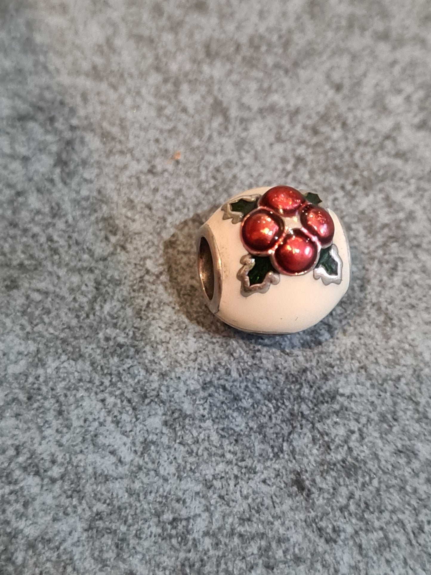 Genuine Pandora Christmas Enamel Pudding Charm