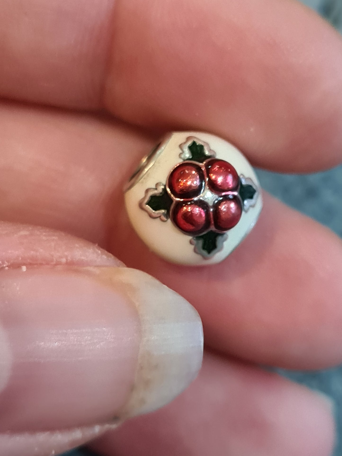 Genuine Pandora Christmas Enamel Pudding Charm