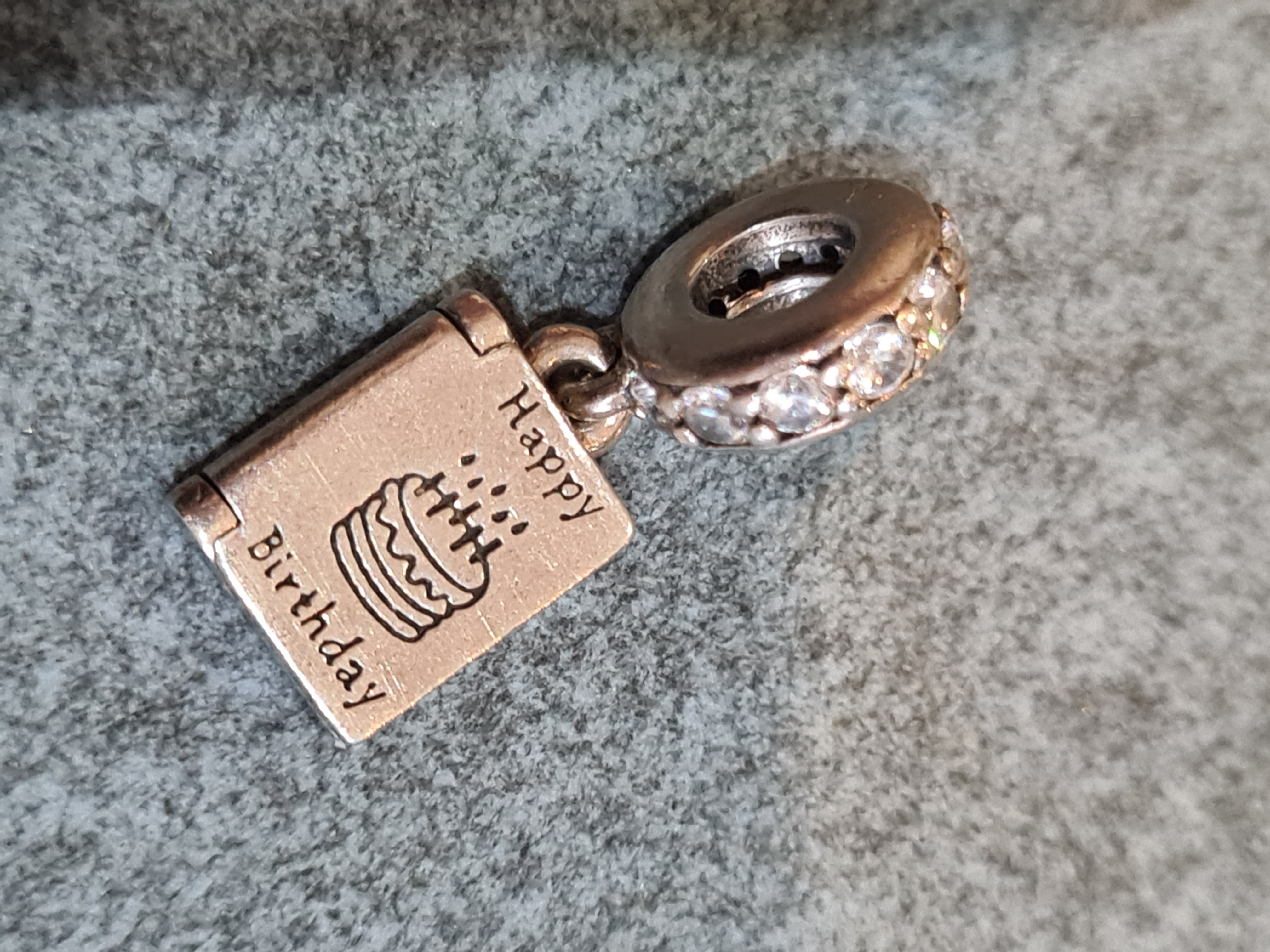 Genuine Pandora Happy Birthday Card Dangle Charm
