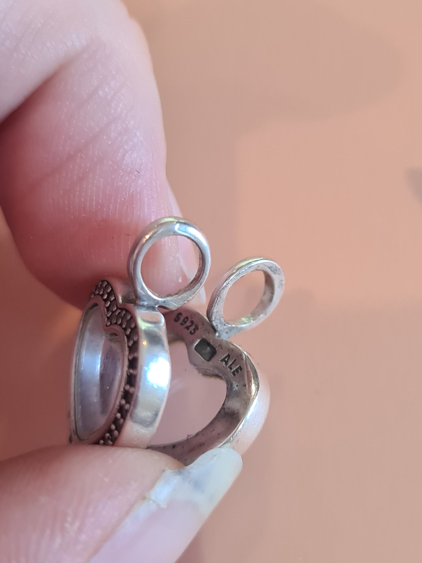 Genuine Pandora Large Pave Heart Locket Necklace 60cm