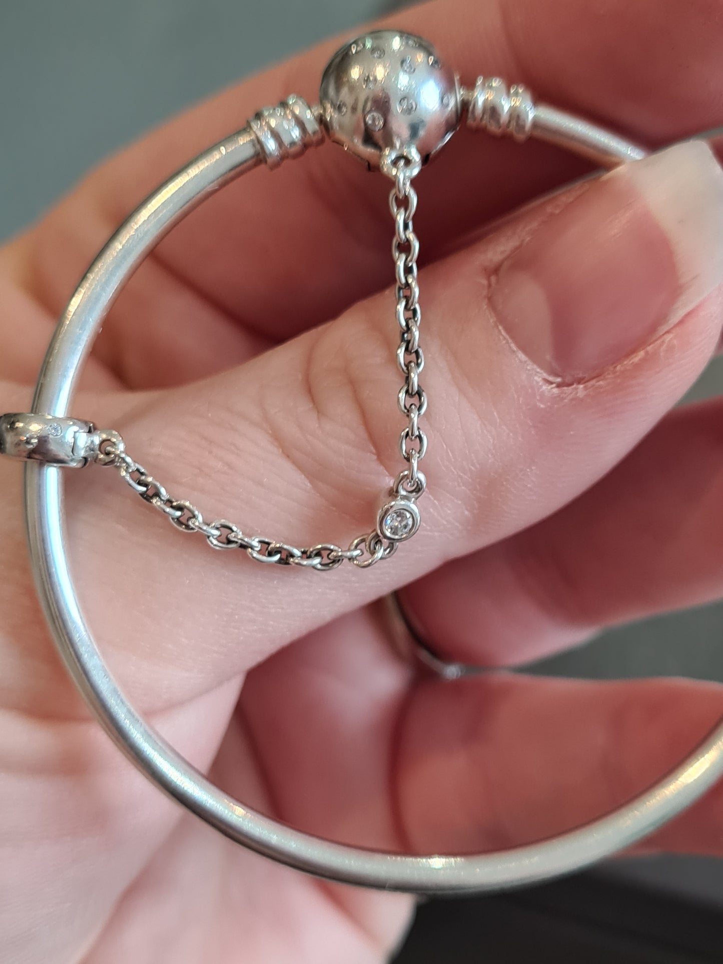 Genuine Pandora One in a Million Bangle 19cm With Built in Safety Chain