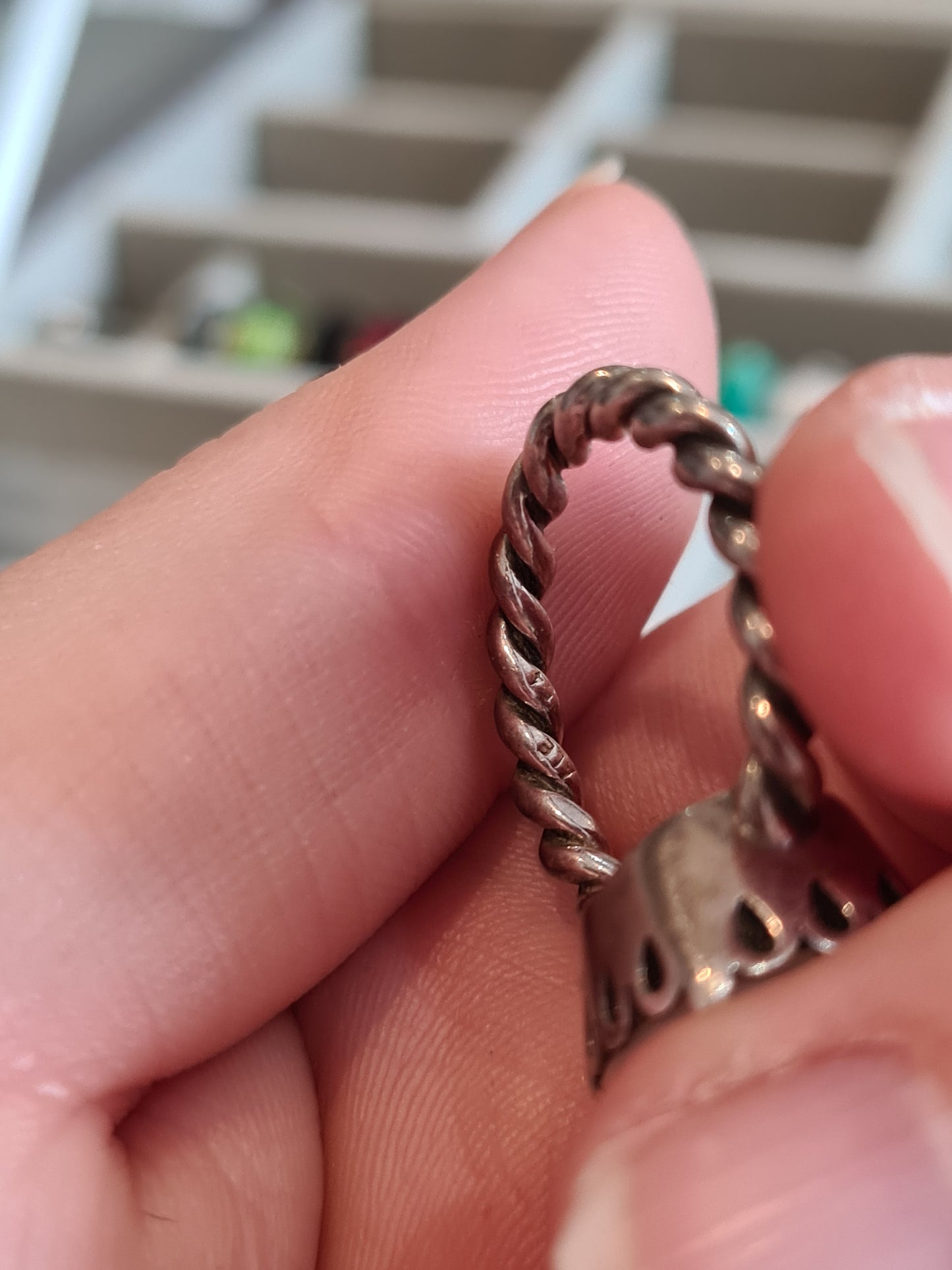 Genuine Pandora Retired and Rare Large Mother of Pearl Ring