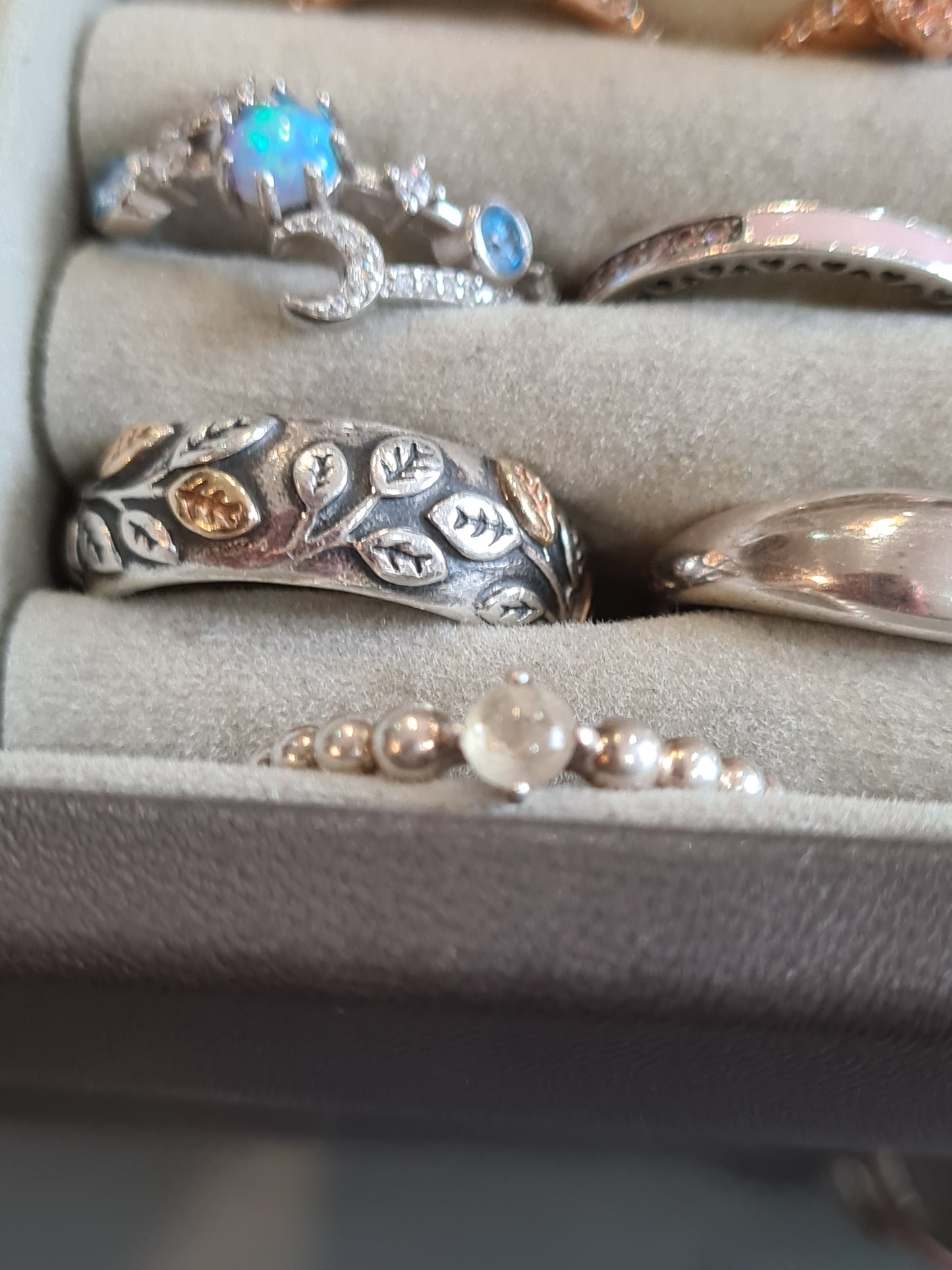 Genuine Pandora New Style White October Birthstone Ring 56