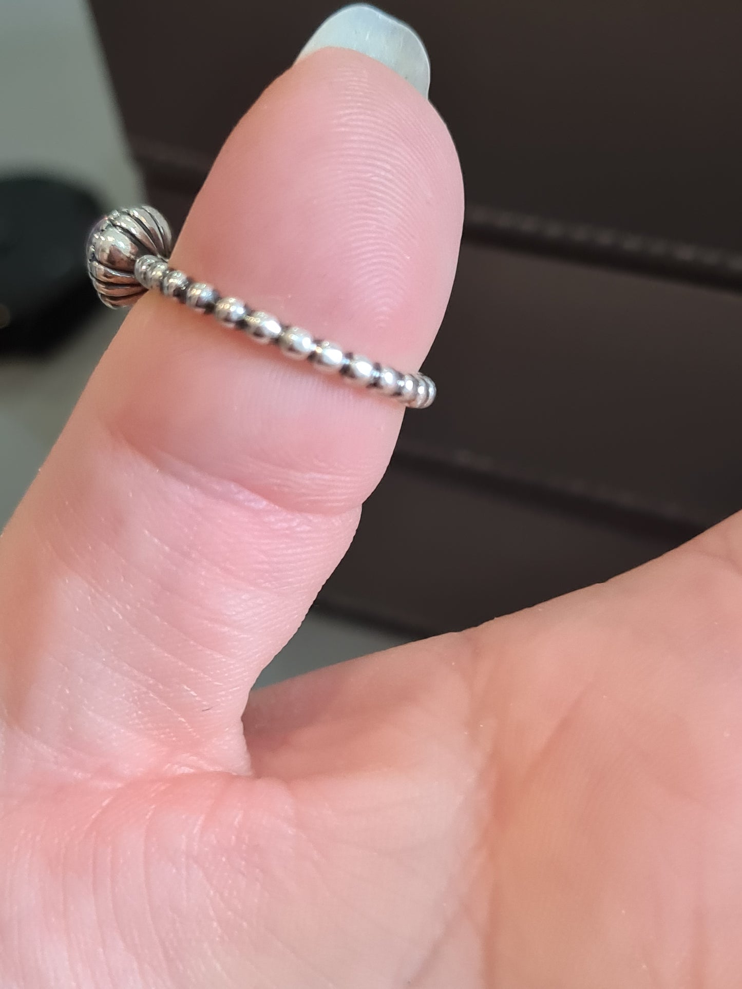 Genuine Pandora Purple Amythst February Birthstone Ring
