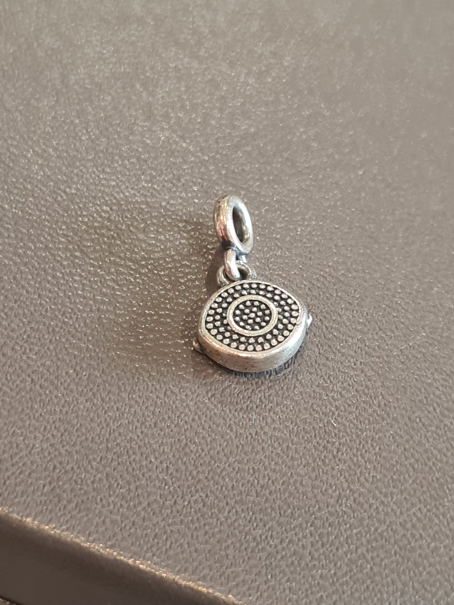 Genuine Pandora Essence Me Dangle Tiny Pave All Seeing Eye Protection Charm with Purple Stone Charm