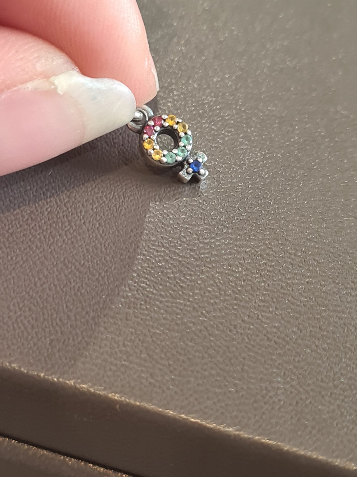 Genuine Pandora Essence Me Dangle Tiny Pave Girl Pride Gay Pride Charm