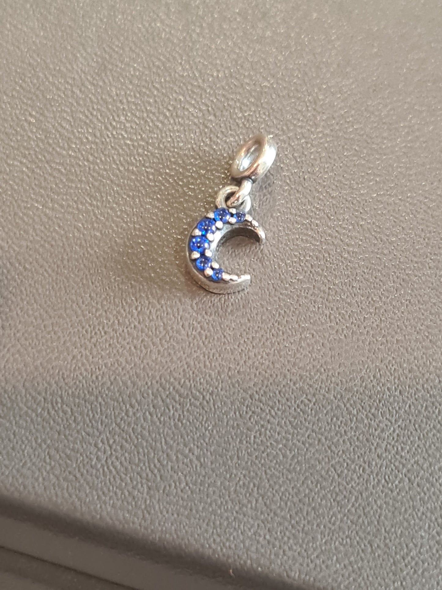 Genuine Pandora Essence Me Dangle Tiny Pave Blue Moon Charm