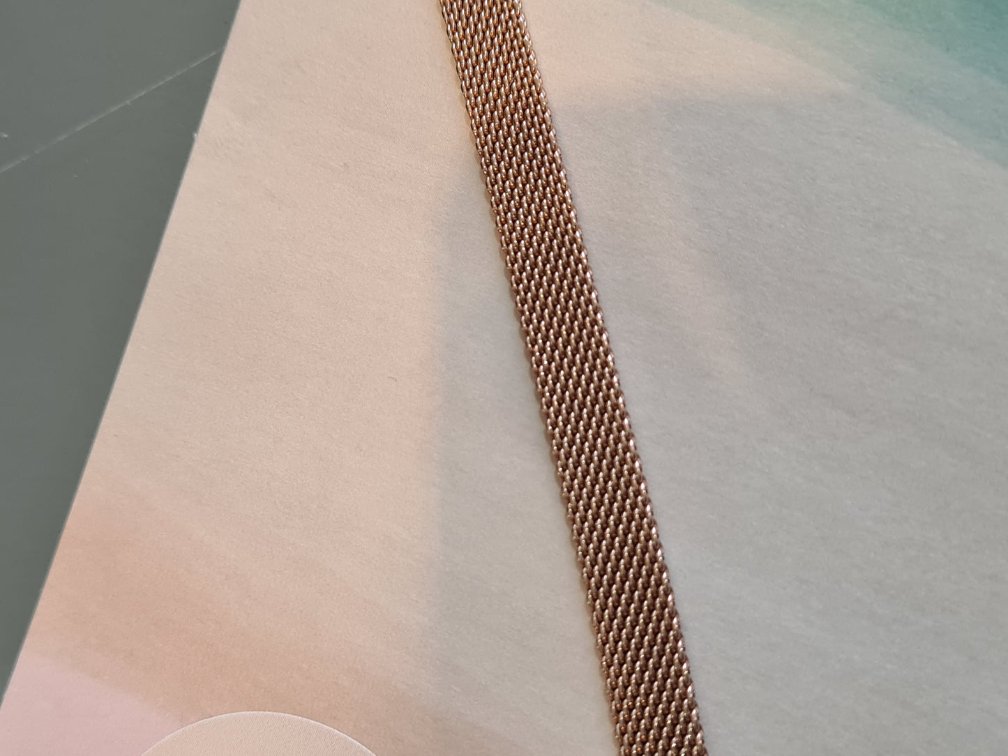 Genuine Pandora Flat Mesh Rose Gold Reflexions Bracelet 18cm
