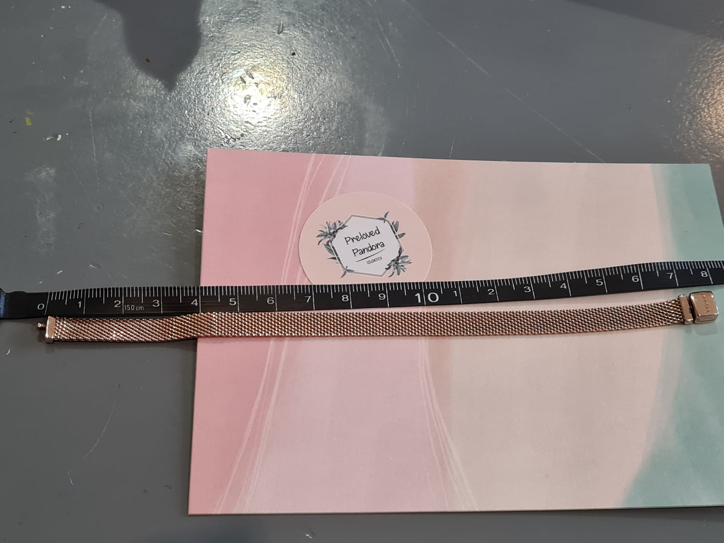 Genuine Pandora Flat Mesh Rose Gold Reflexions Bracelet 18cm