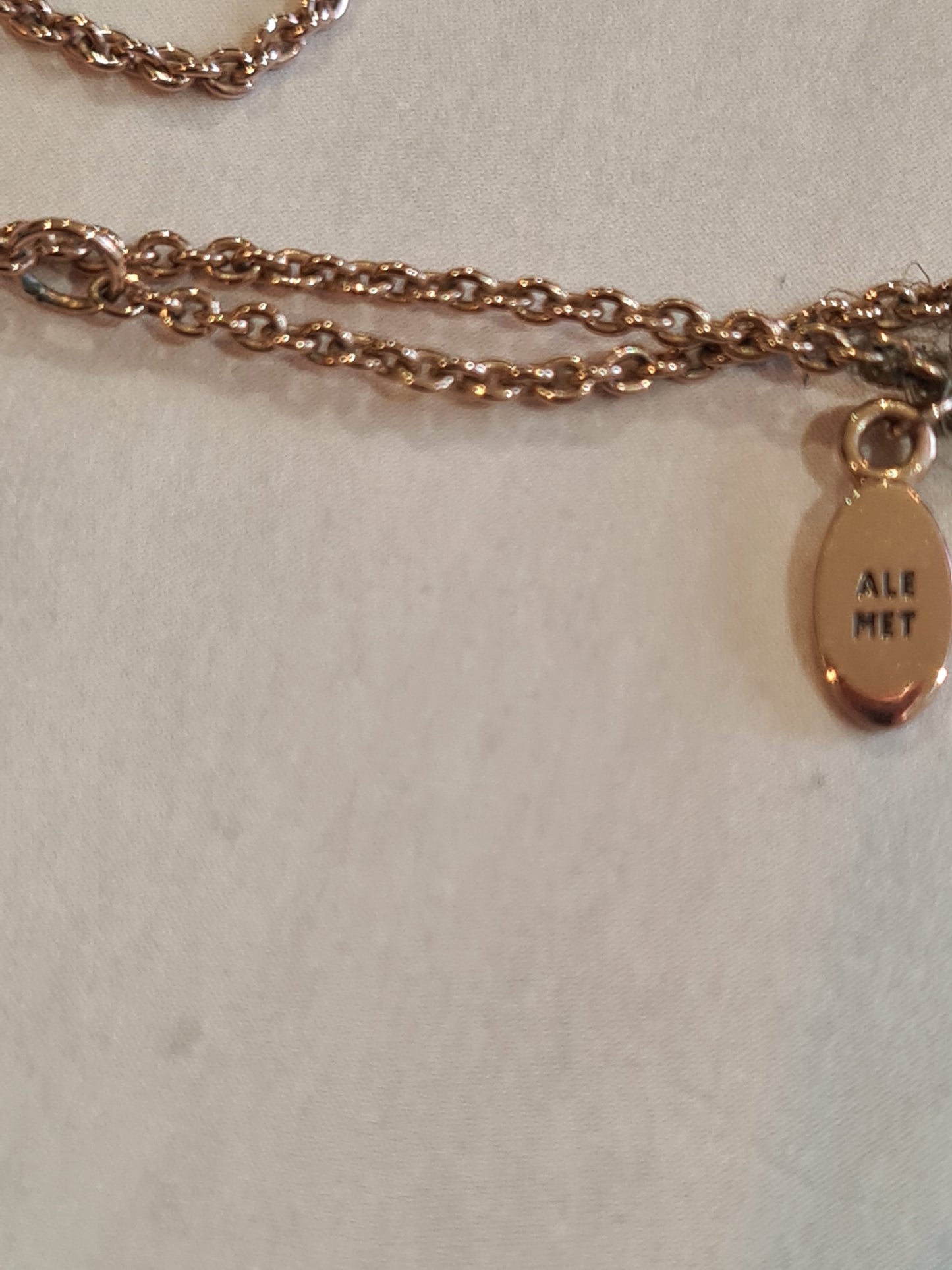 Genuine Pandora Rose Gold Vintage Circle Collier Necklace 45cm Drop