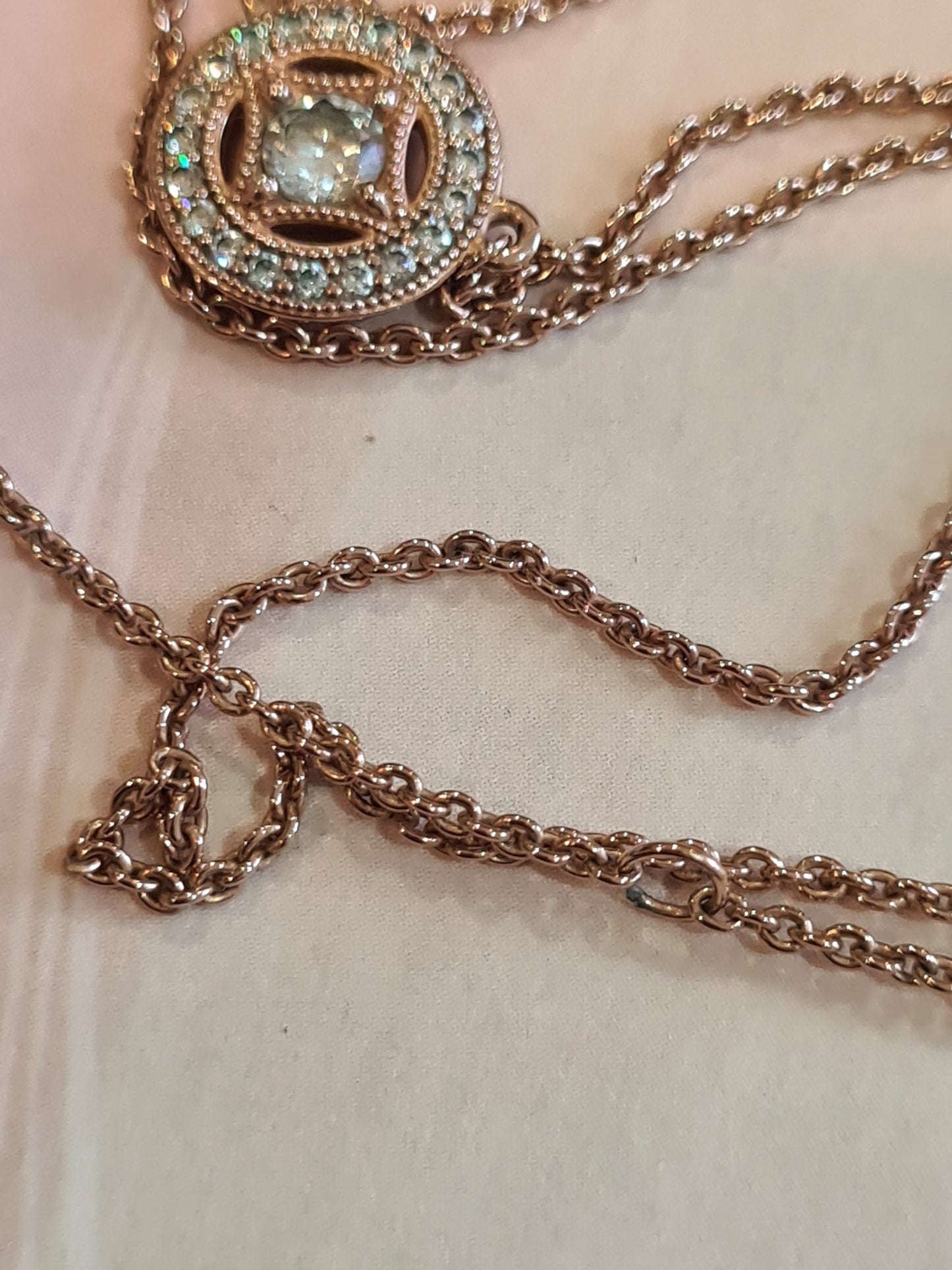 Genuine Pandora Rose Gold Vintage Circle Collier Necklace 45cm Drop