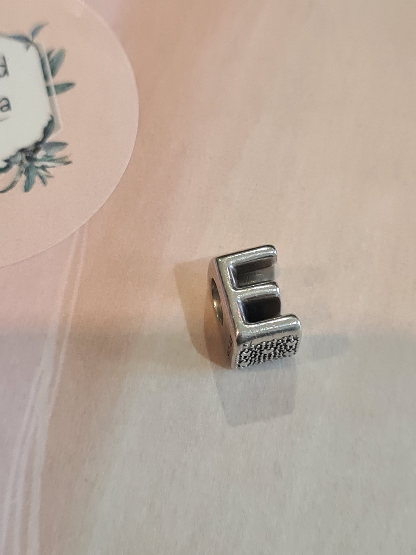 Genuine Pandora Letter Charm With Hearts E
