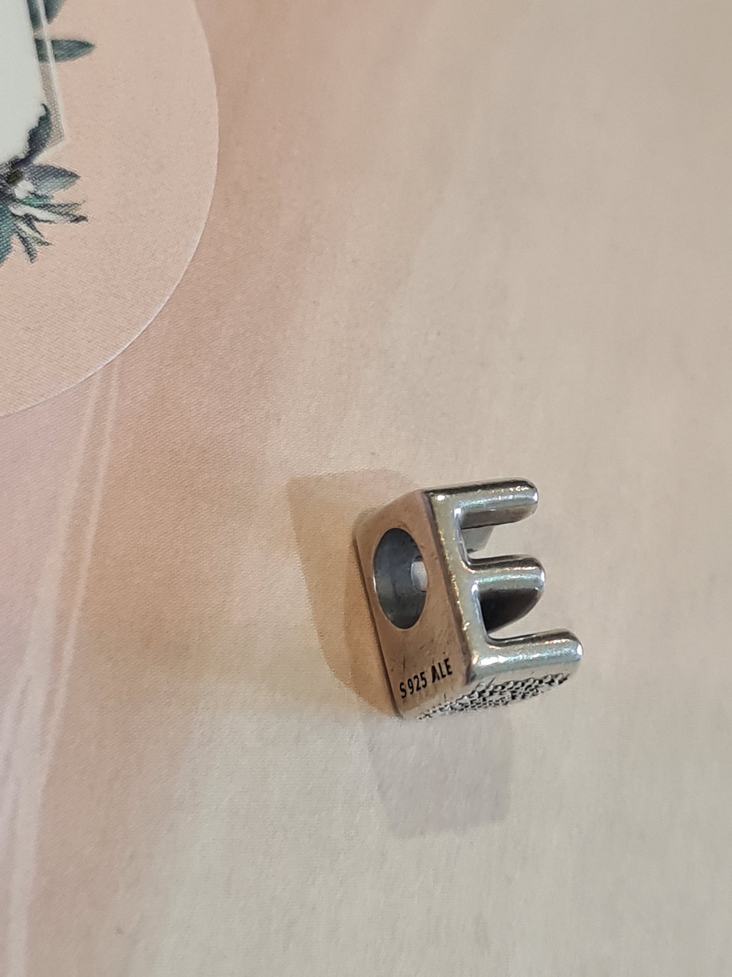 Genuine Pandora Letter Charm With Hearts E