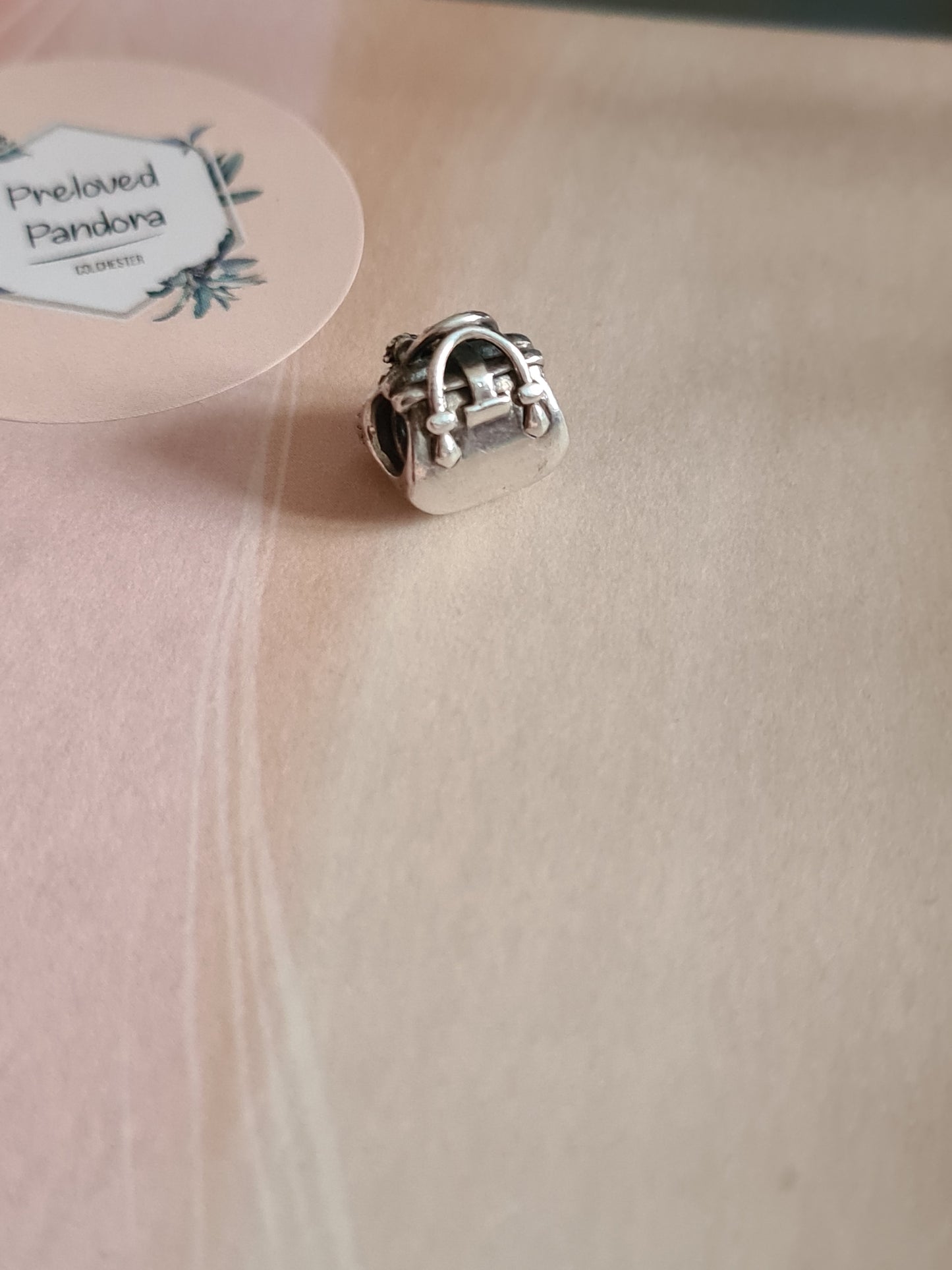 Genuine Pandora Purse Handbag With Pave Bow Charm