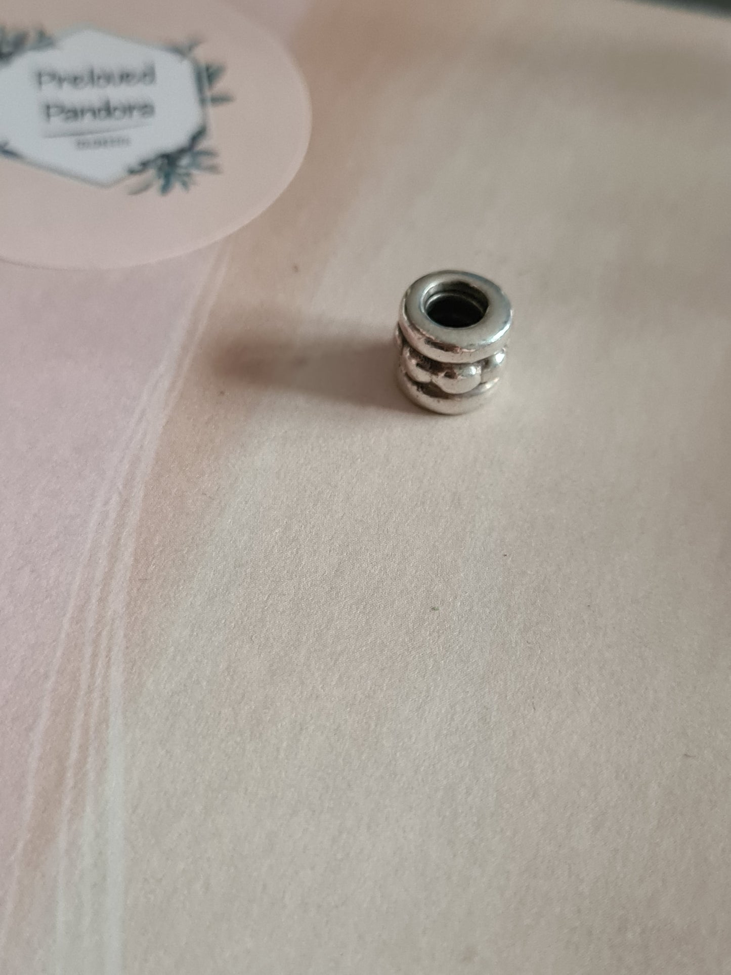 Genuine Pandora Dotted Barrel Charm Retired SALE