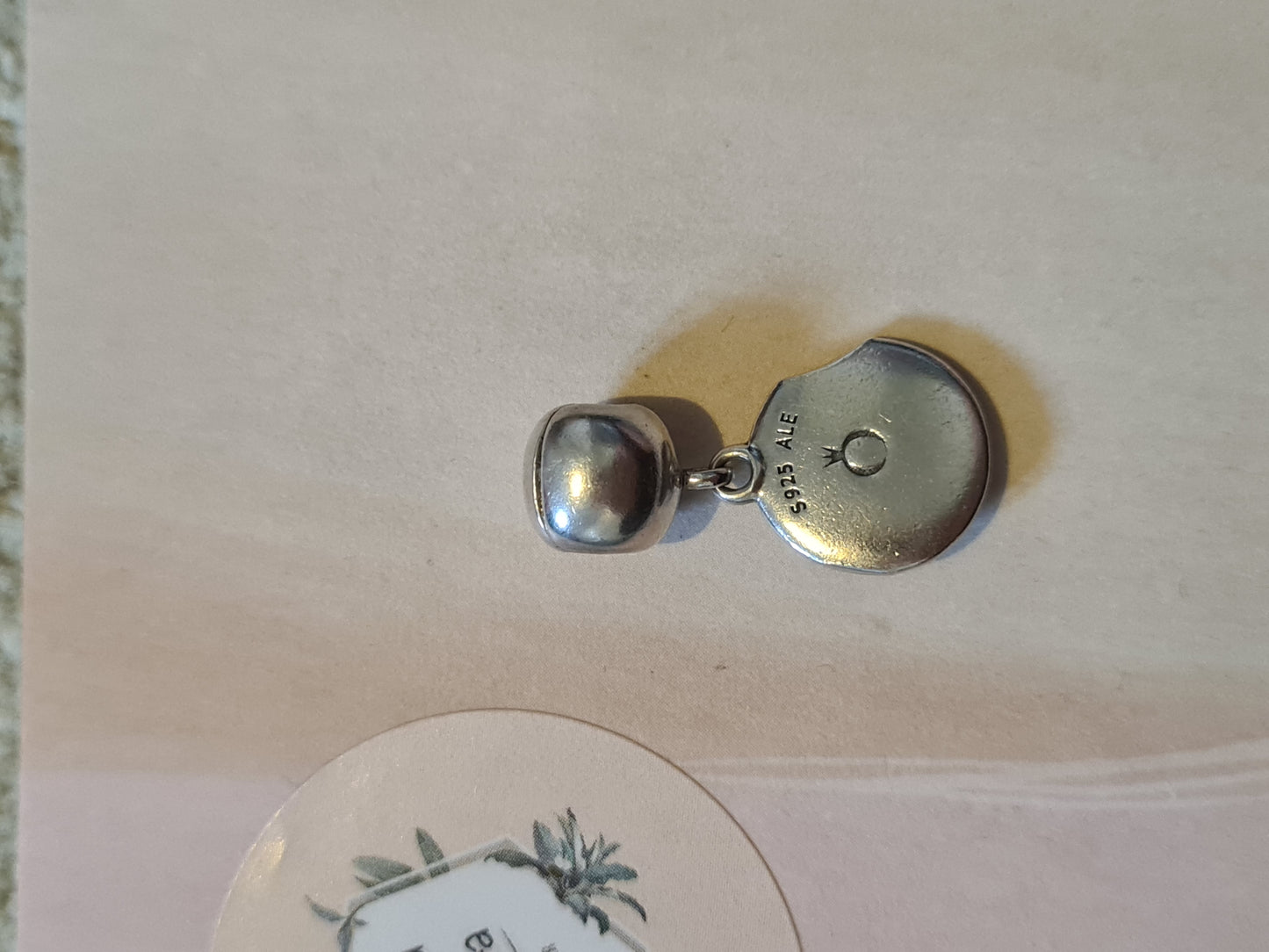 Genuine Purple Enamel Flower With Stone Clip Defect SALE