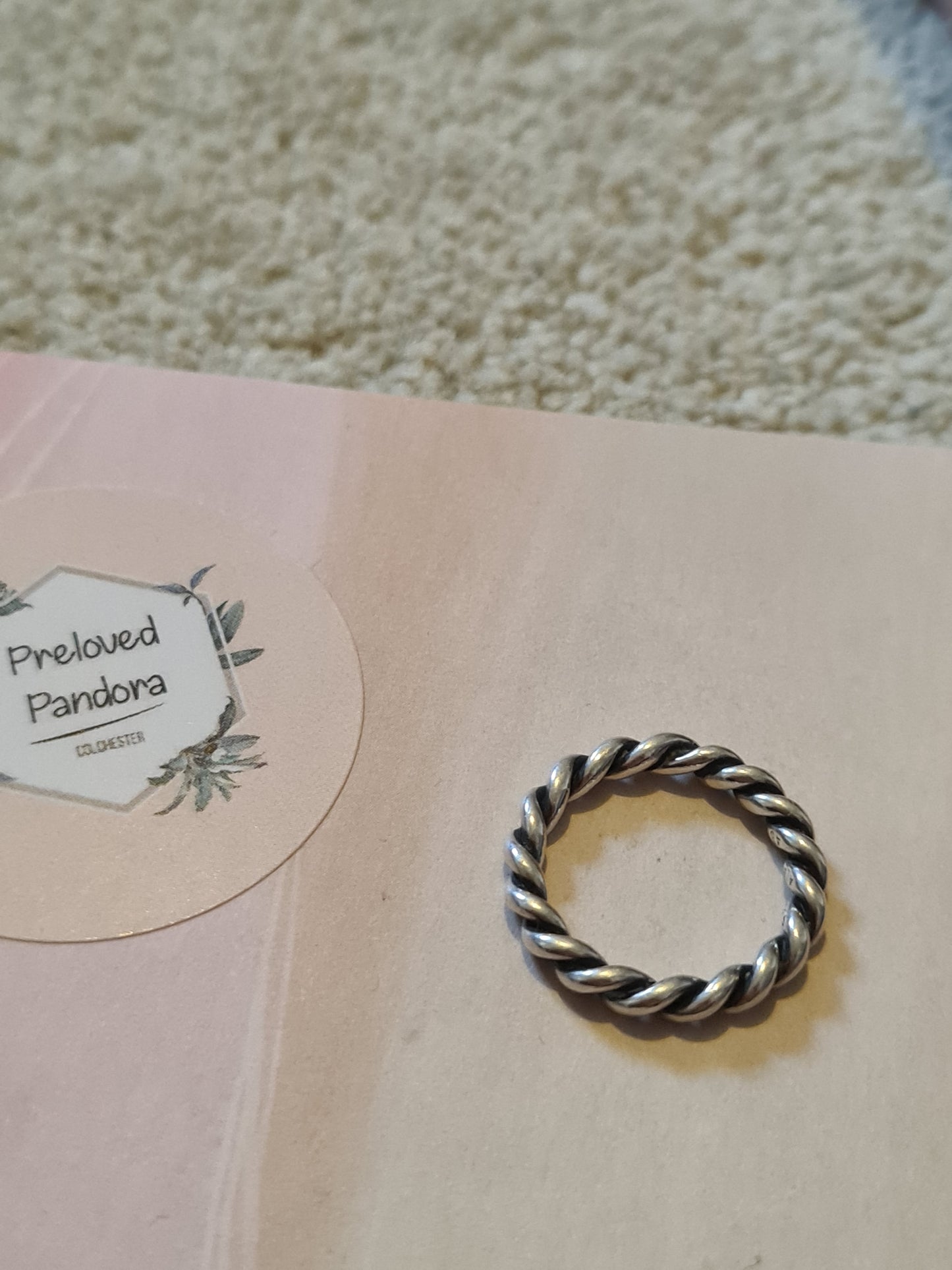 Genuine Pandora Swirl Retired Band Ring