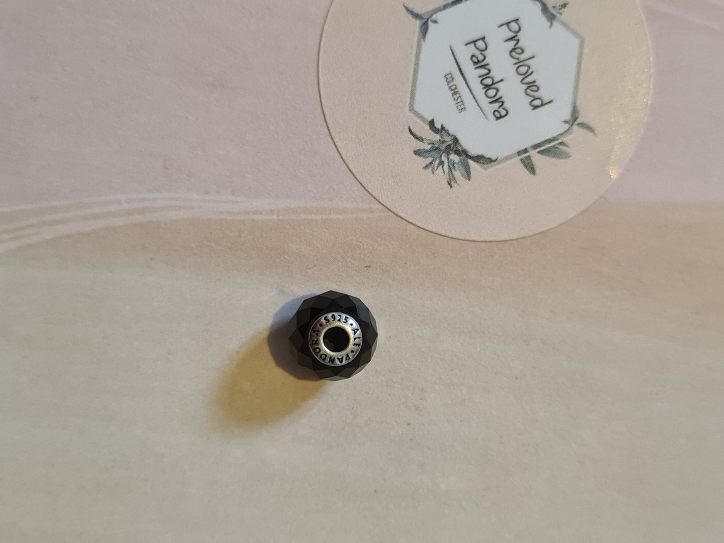 Genuine Pandora Essence Strength Black Spinel Onyx Charm Gemstone