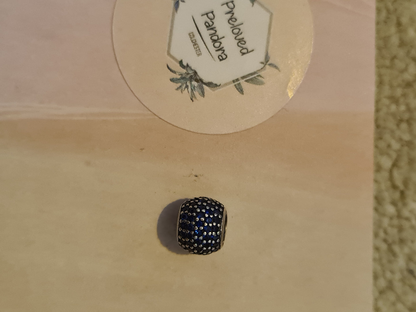Genuine Pandora Blue Pave Ball Beautiful