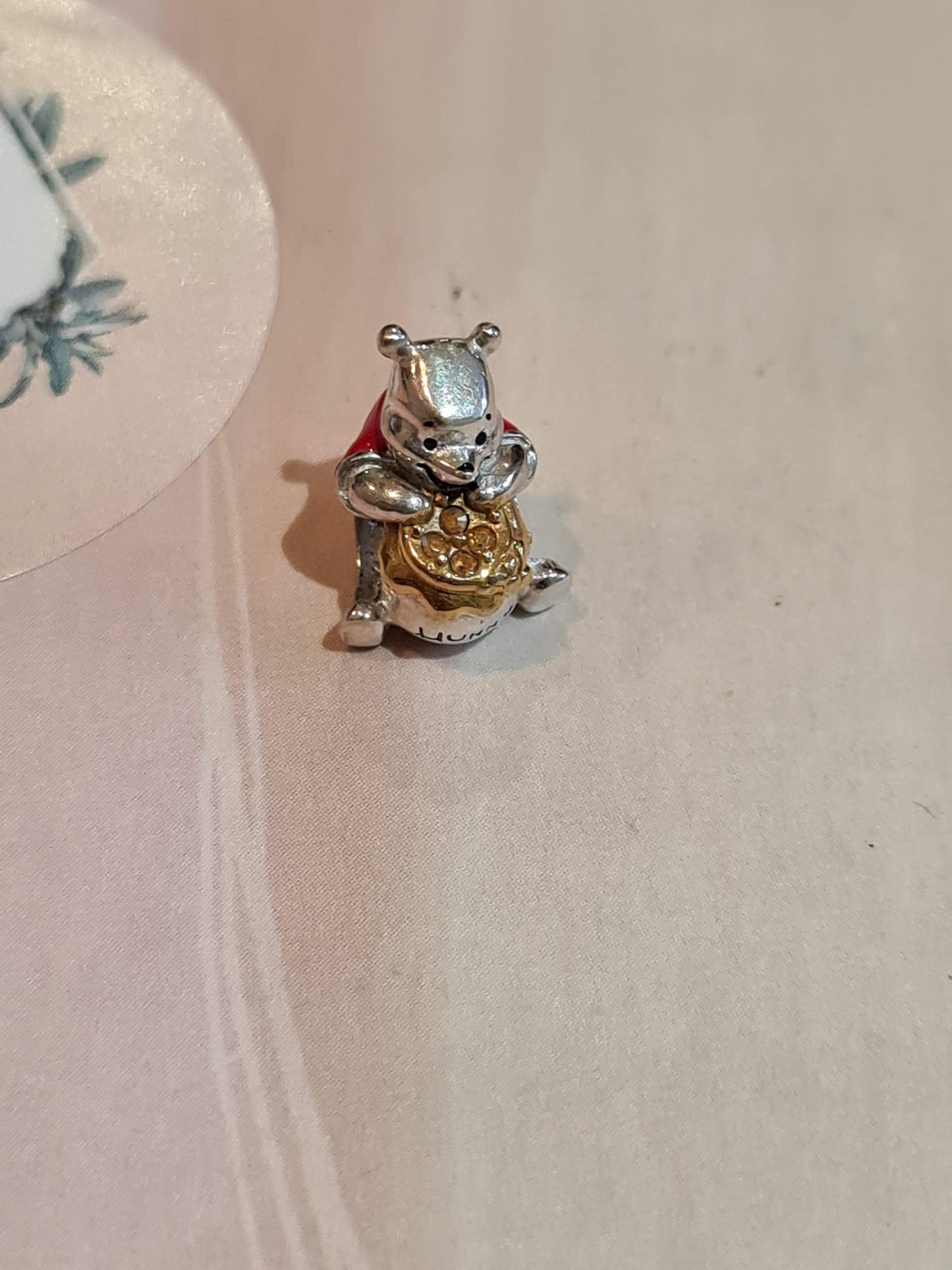 Genuine Chamilia Winnie The Pooh Charm With Gold Stones Hunny Pot