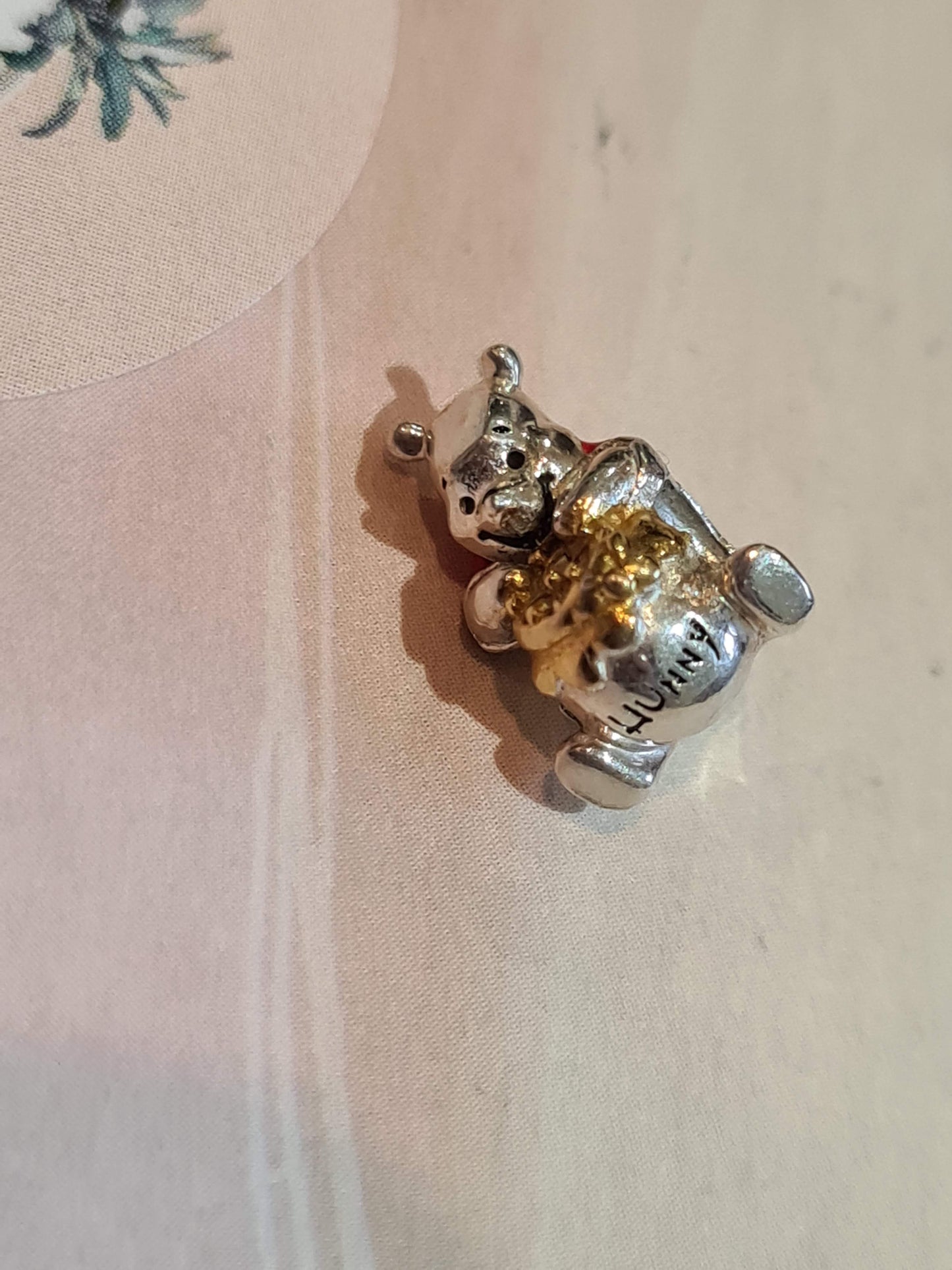 Genuine Chamilia Winnie The Pooh Charm With Gold Stones Hunny Pot