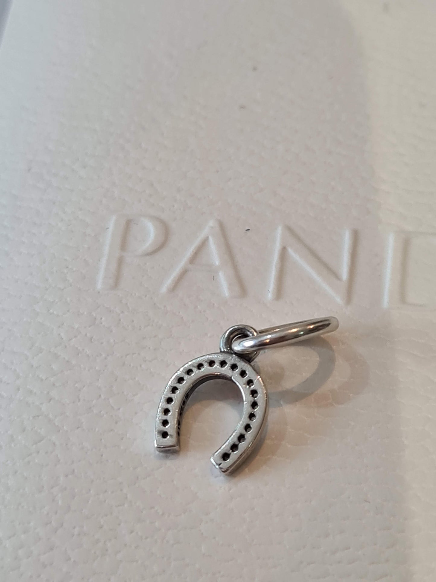 Genuine Pandora Pave Horseshoe Equestrian Charm Good Luck Wedding Charm