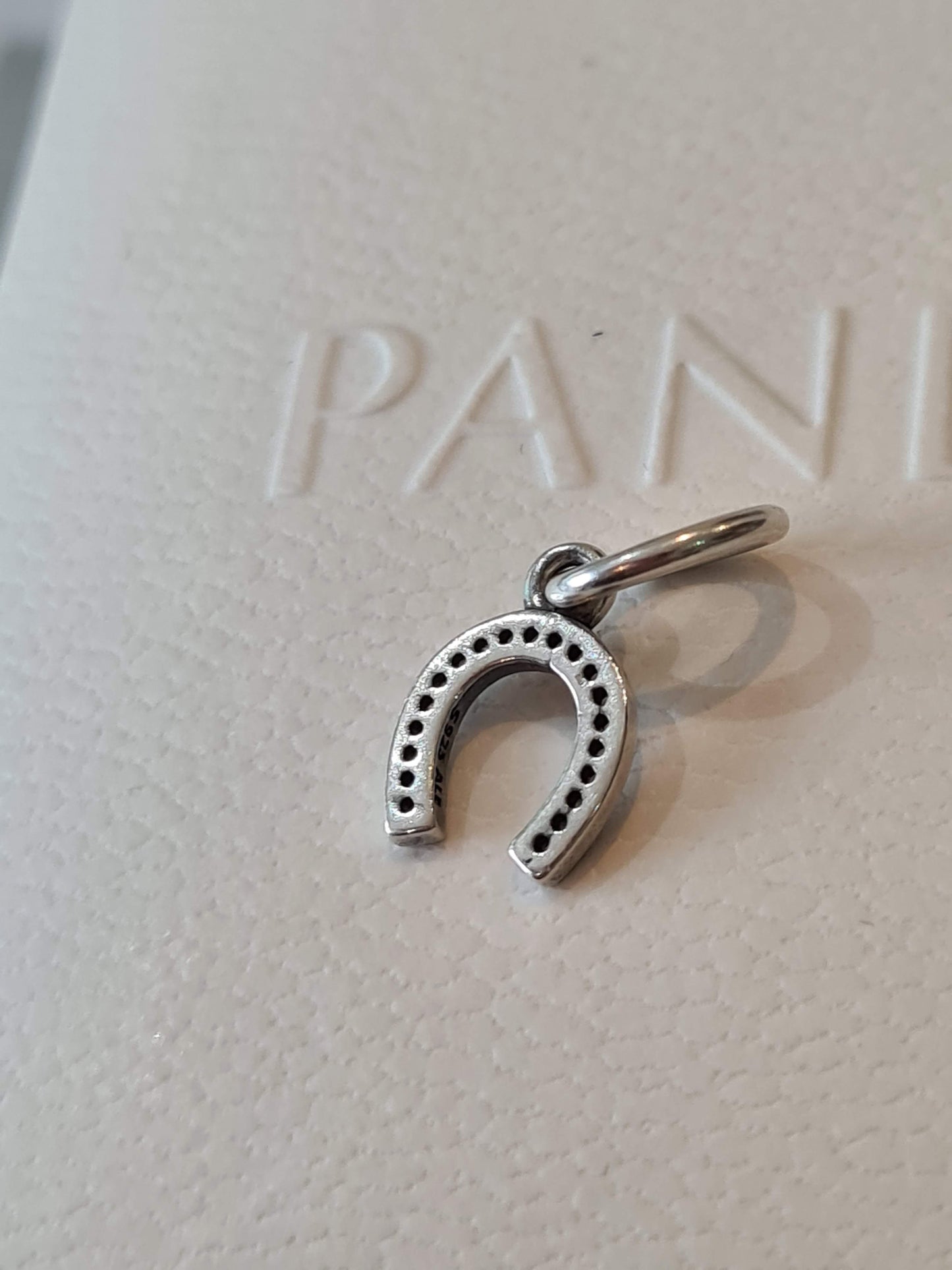 Genuine Pandora Pave Horseshoe Equestrian Charm Good Luck Wedding Charm