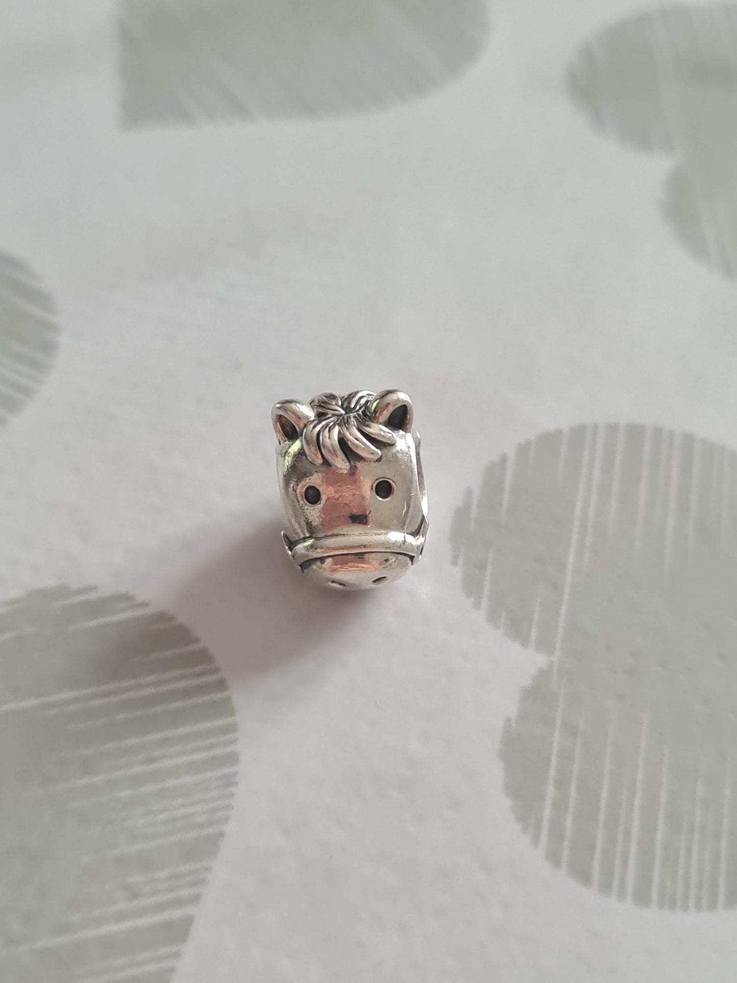 Genuine Pandora Large Pave Clear Stone Butterfly Pendant/ Silver Charm