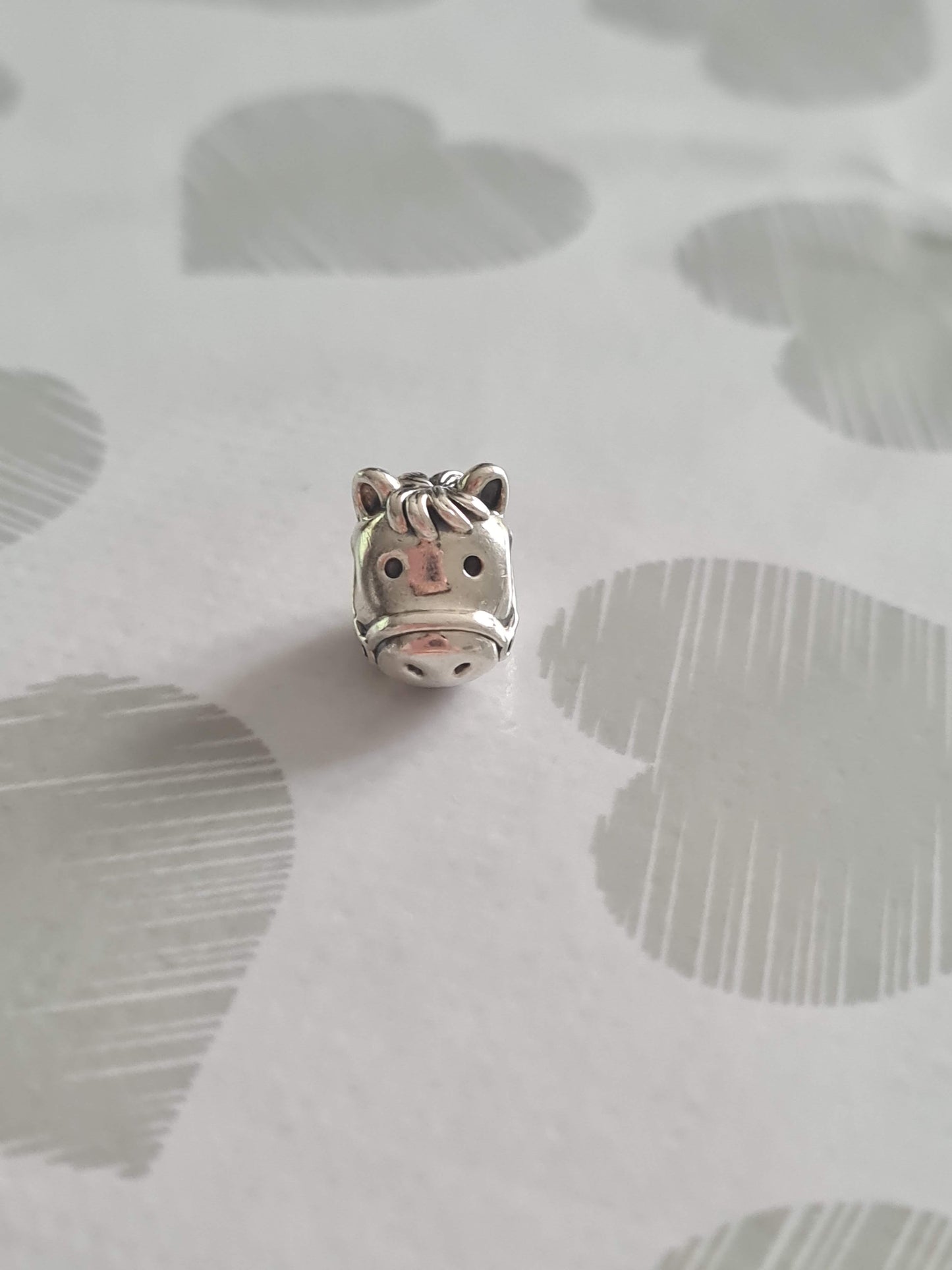 Genuine Pandora Pony Horse Face Charm Silver Retired Animal