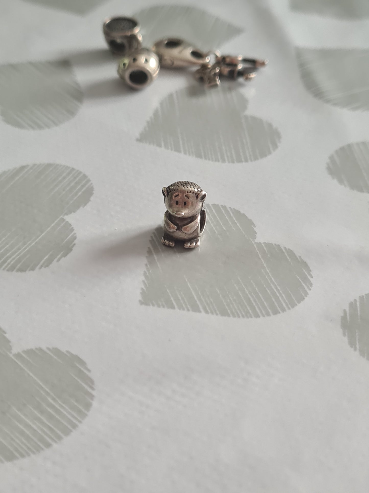 Genuine Chamilia Cute Little Hedgehog Animal Charm
