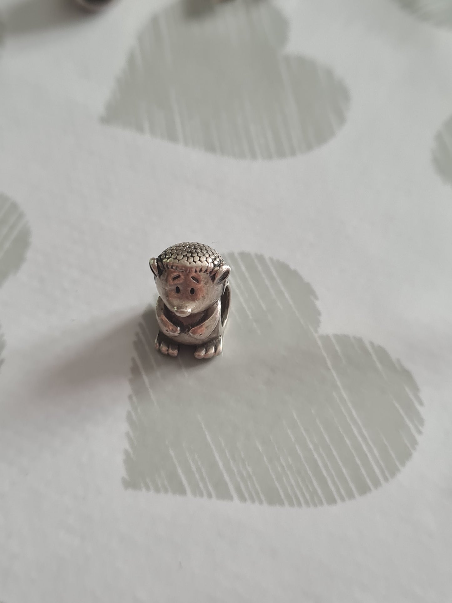 Genuine Chamilia Cute Little Hedgehog Animal Charm