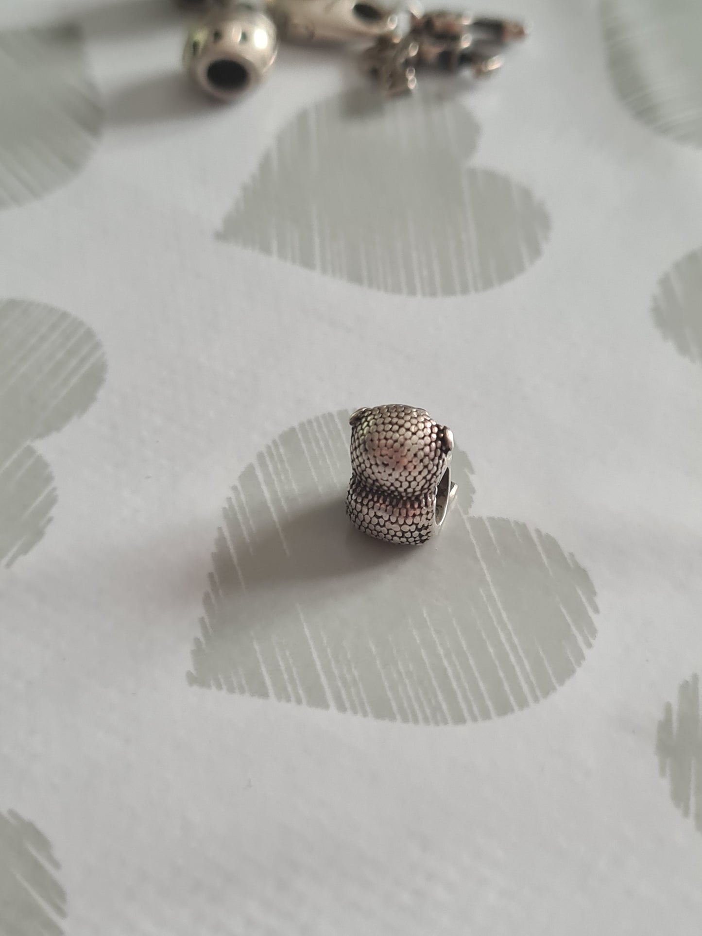 Genuine Chamilia Cute Little Hedgehog Animal Charm