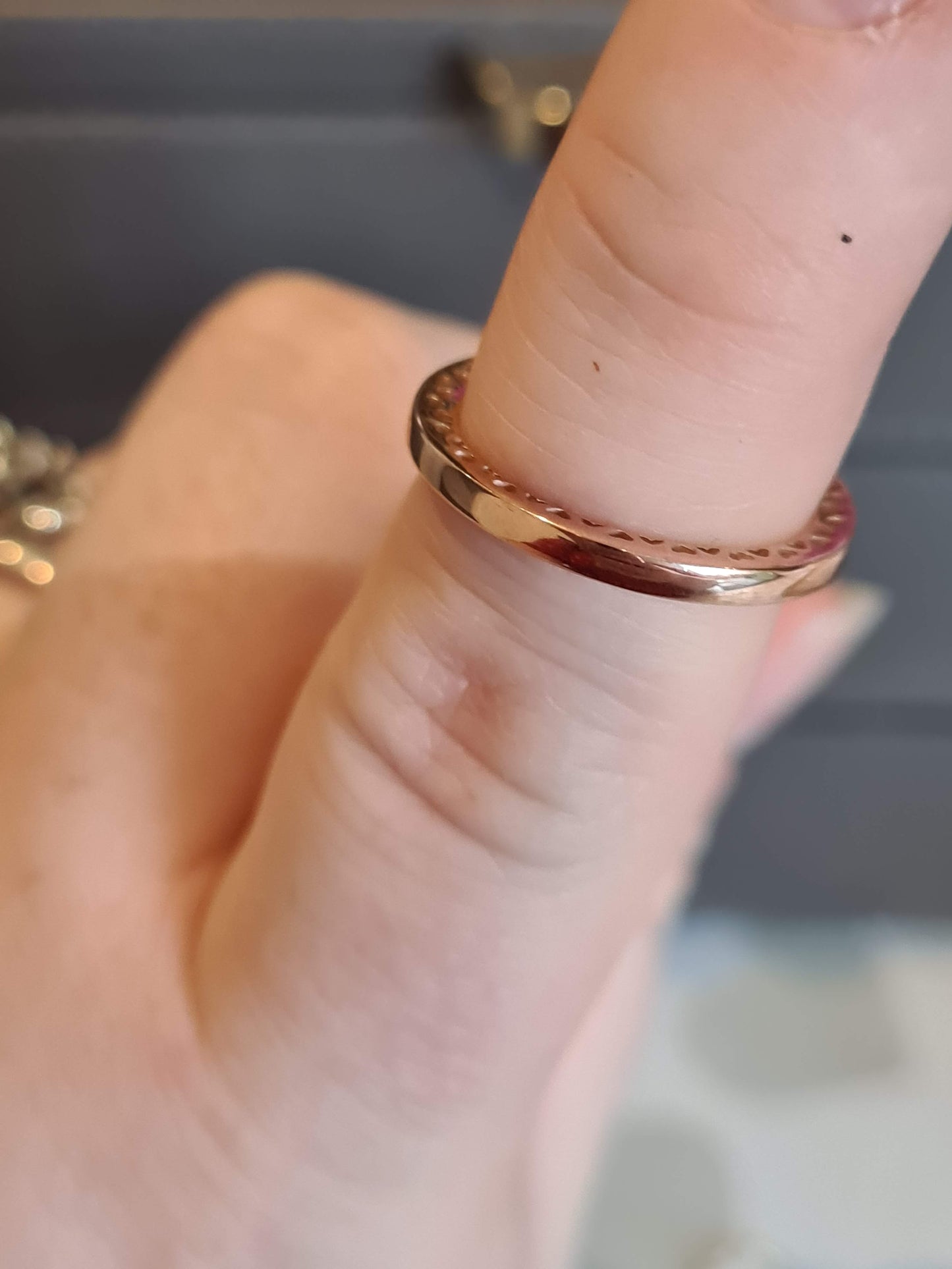 Genuine Pandora Rose Gold Radiant Heart Ring Plain 56