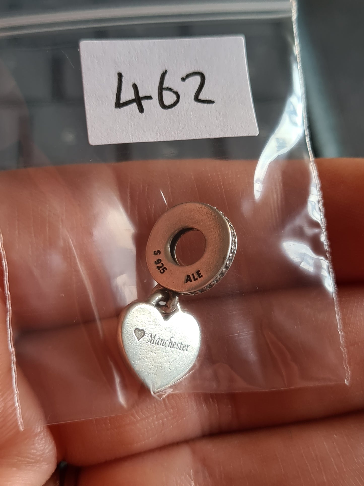 Genuine Pandora Manchester Dangle Love Heart Charm