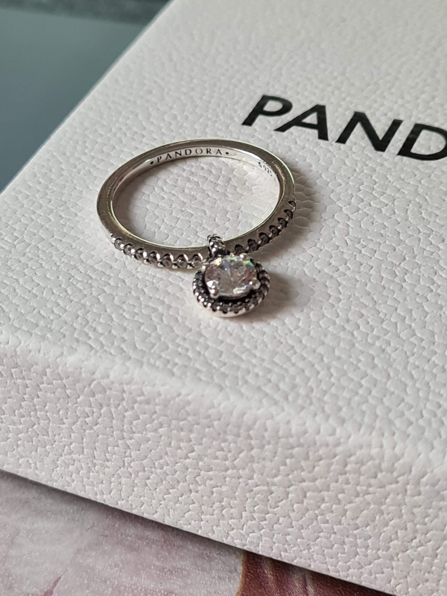 Genuine Pandora Pave Dangle Pave Ring Sizes