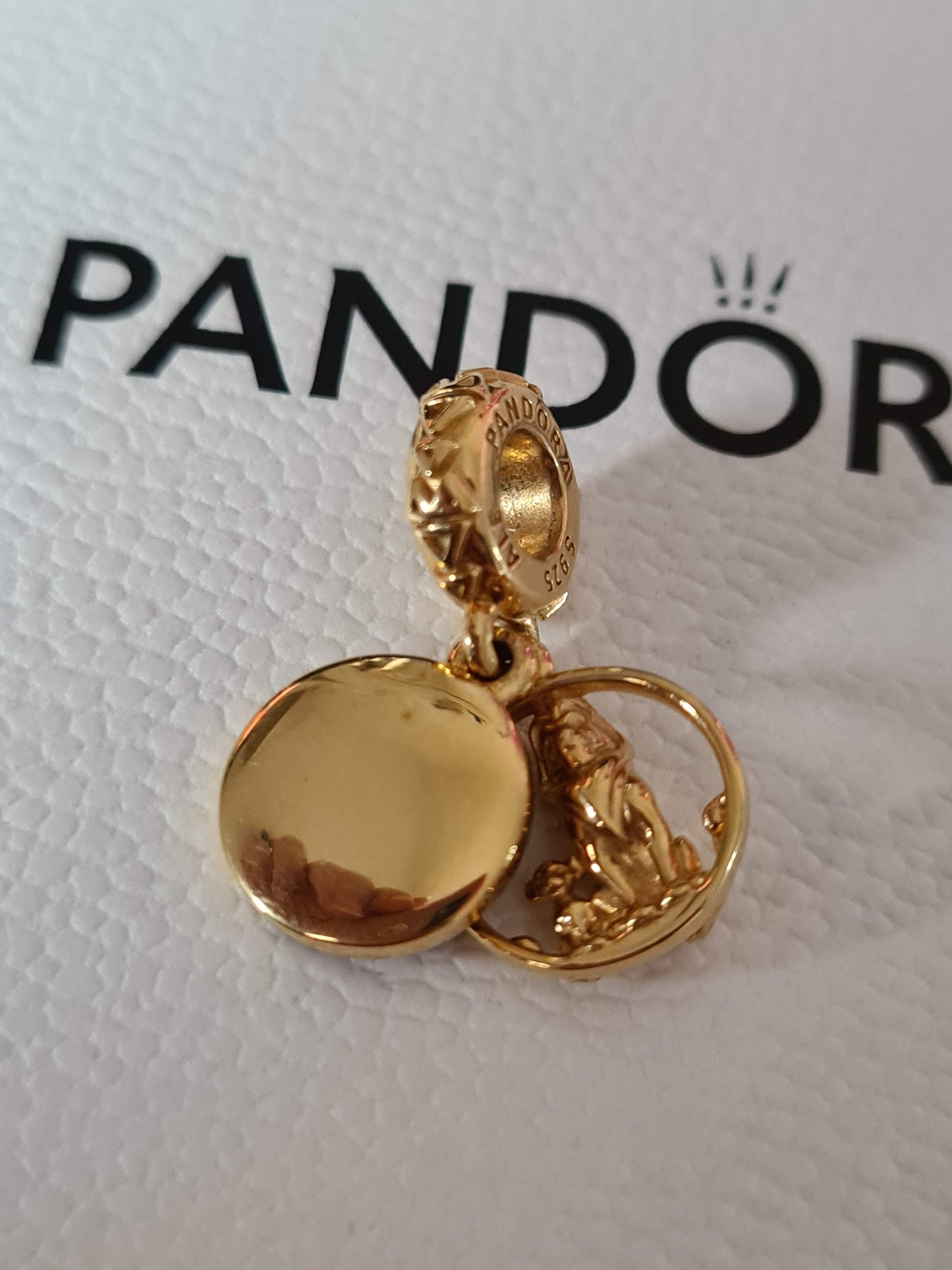 Genuine Pandora Disney Lion King Mufasa and Simba Shine Dangle Charm